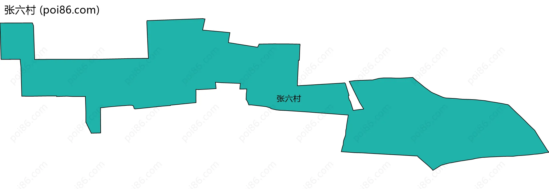 张六村边界地图