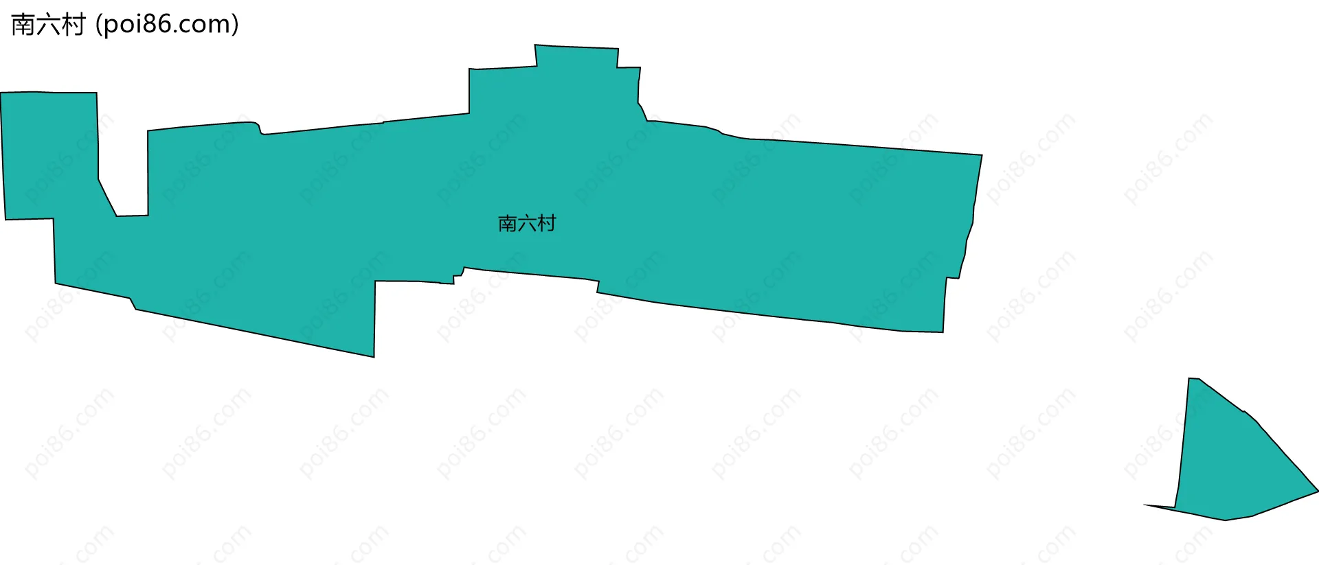 南六村边界地图