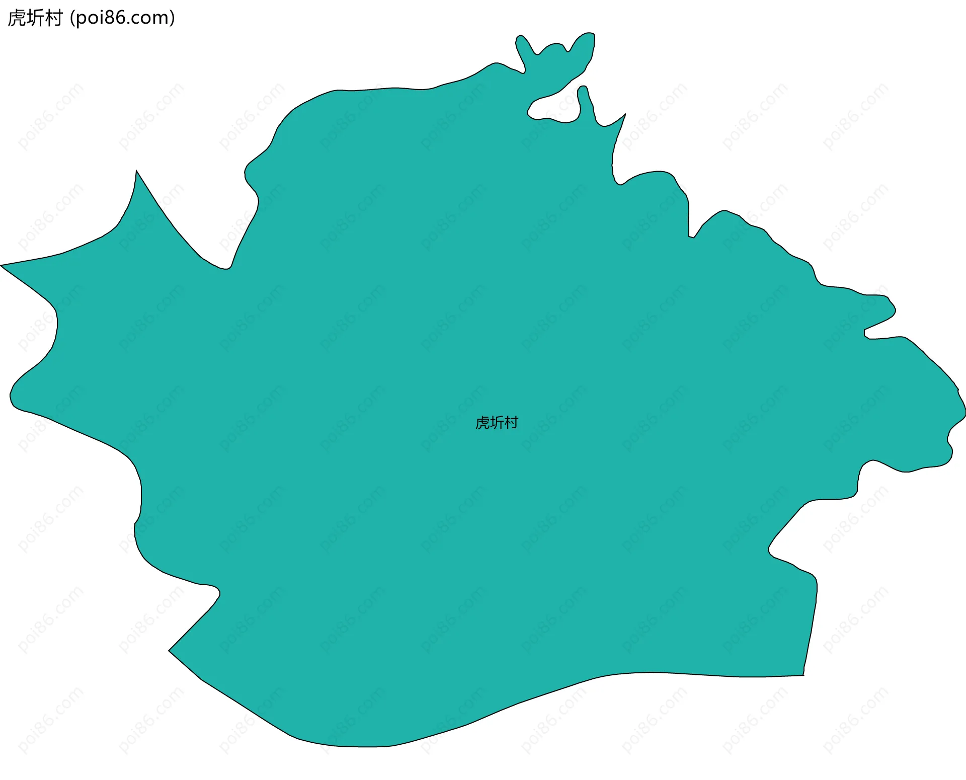 虎圻村边界地图