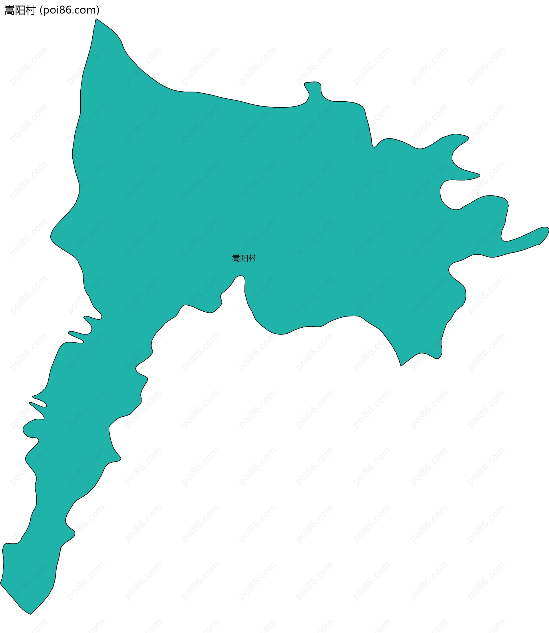 嵩阳村边界地图