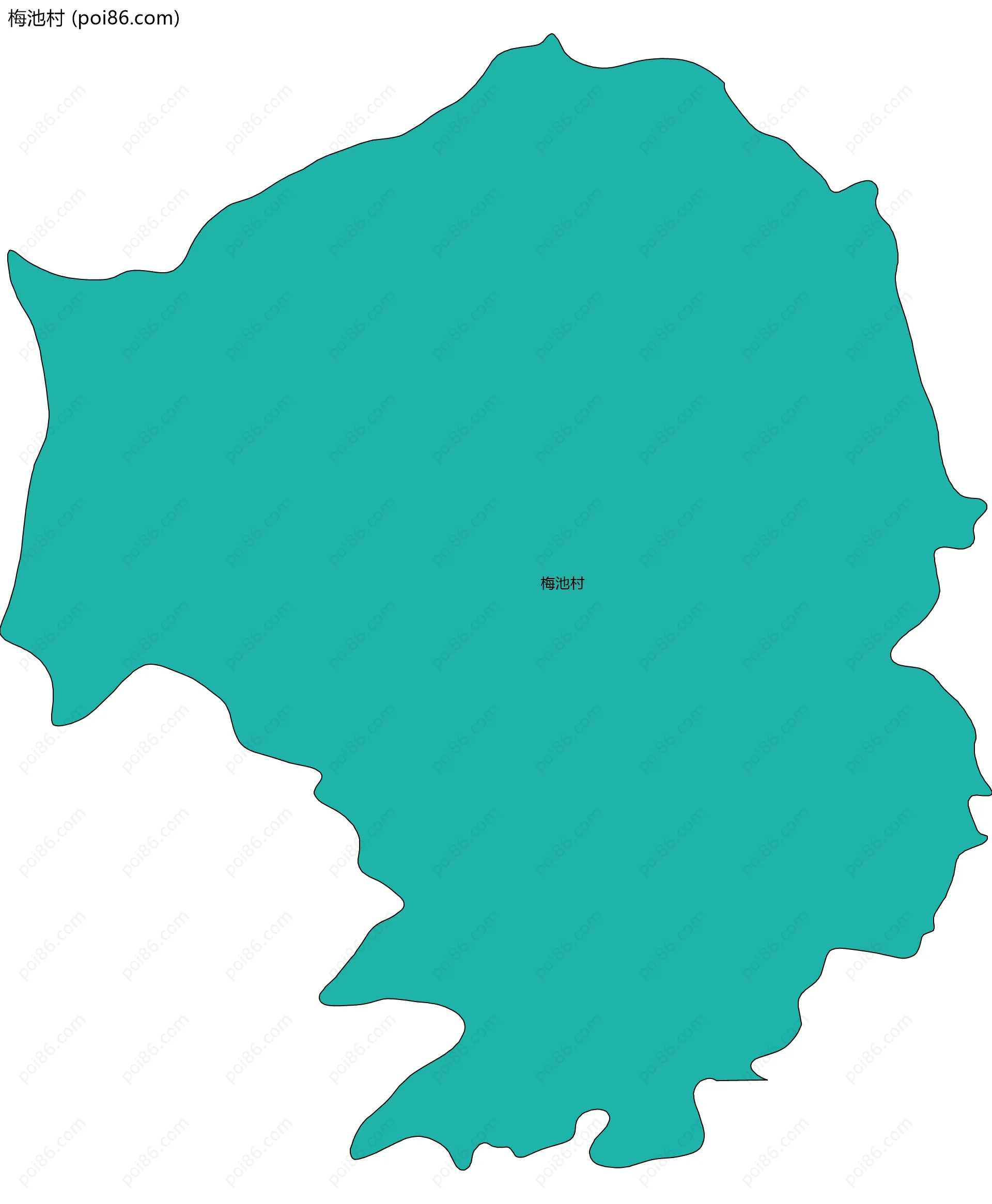 梅池村边界地图