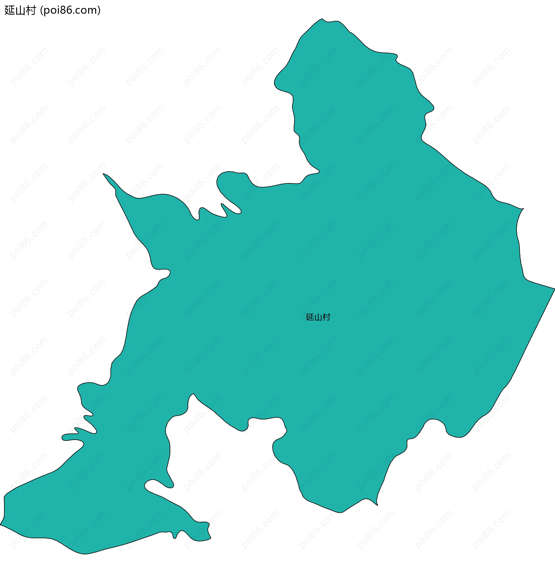 延山村边界地图