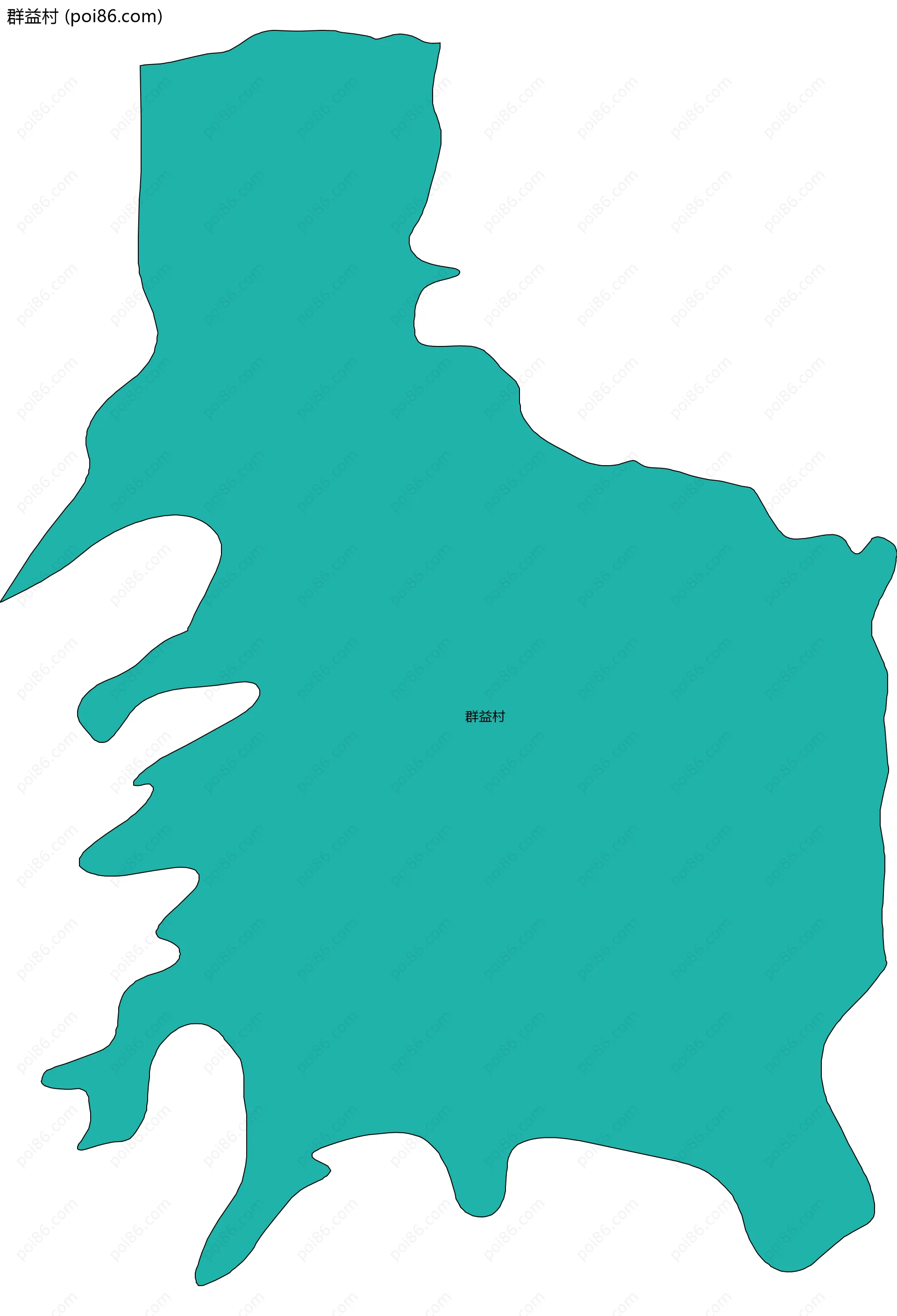群益村边界地图