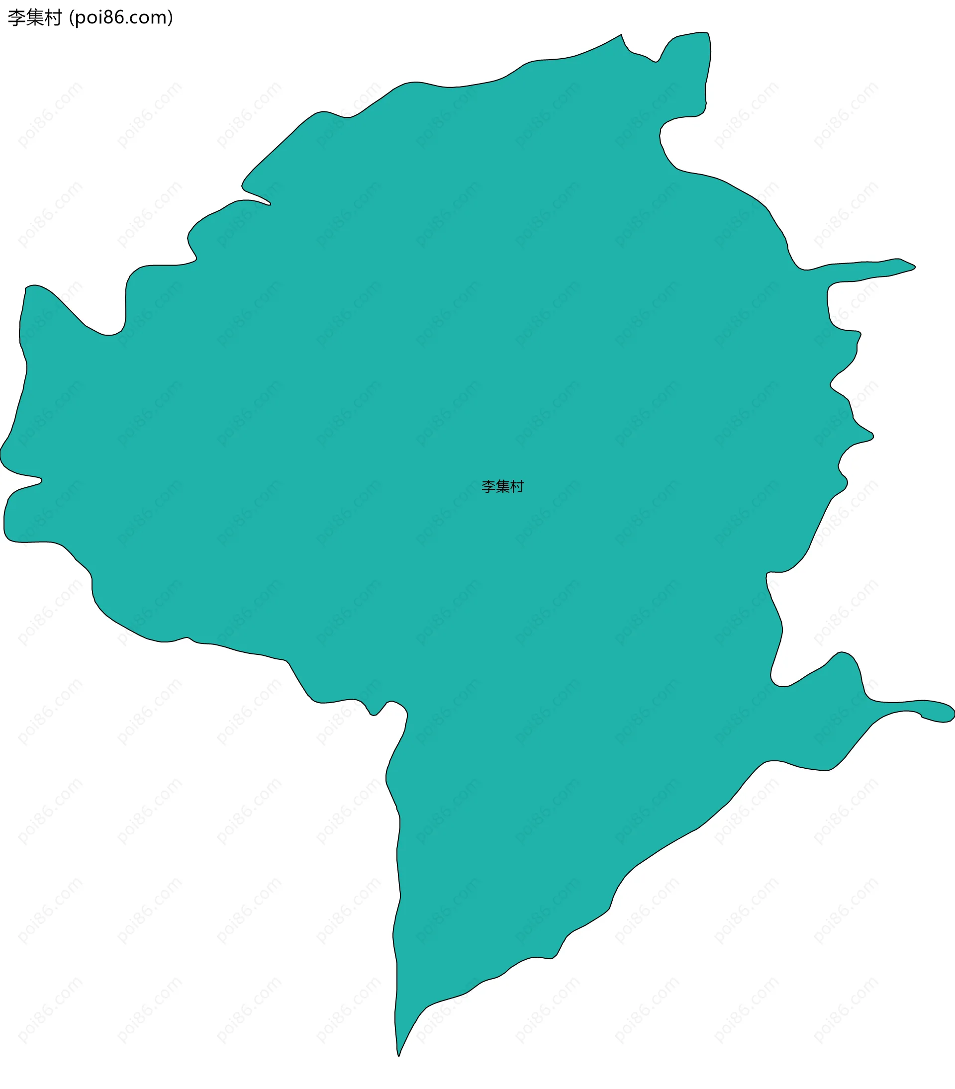 李集村边界地图