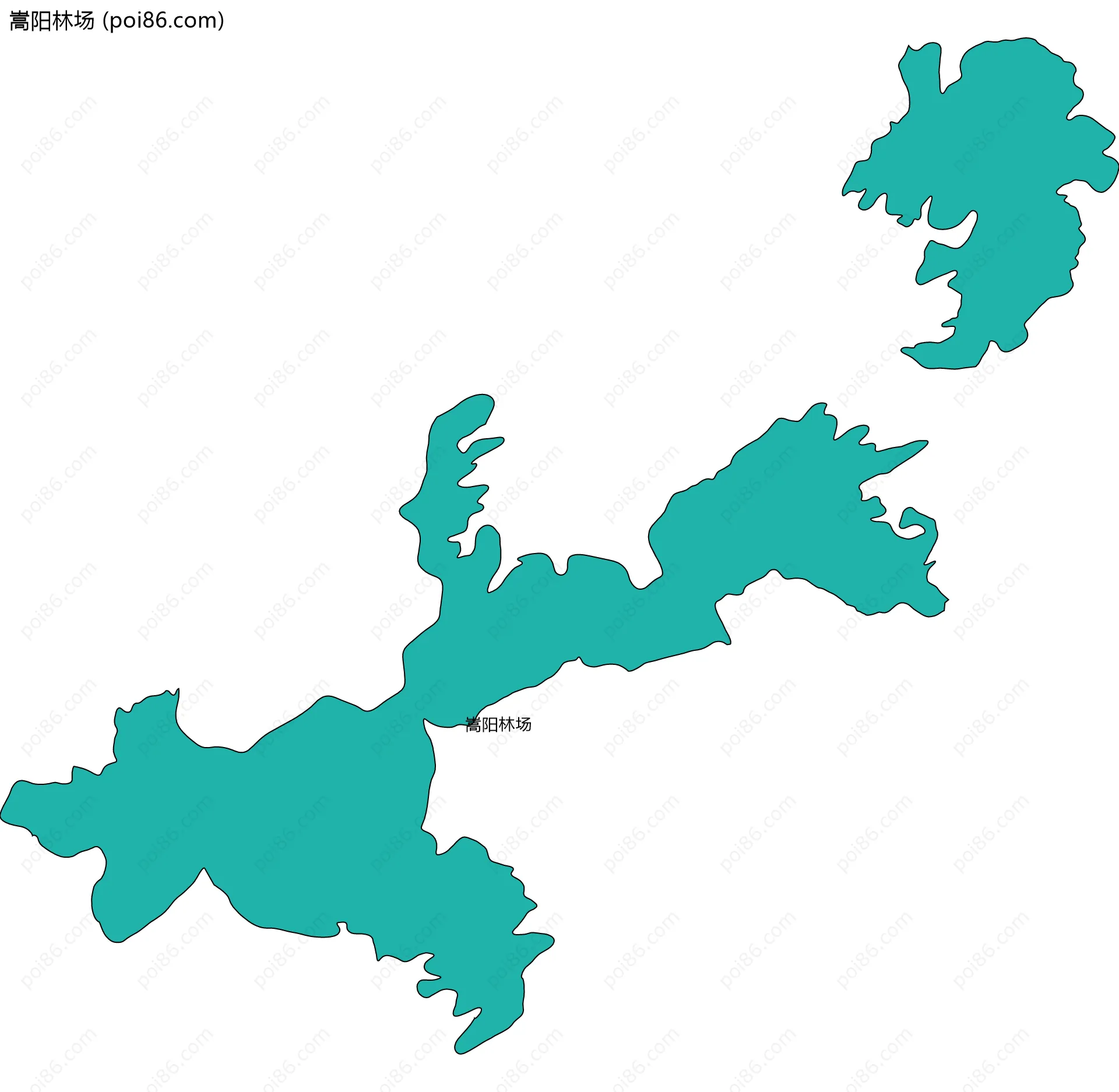 嵩阳林场边界地图