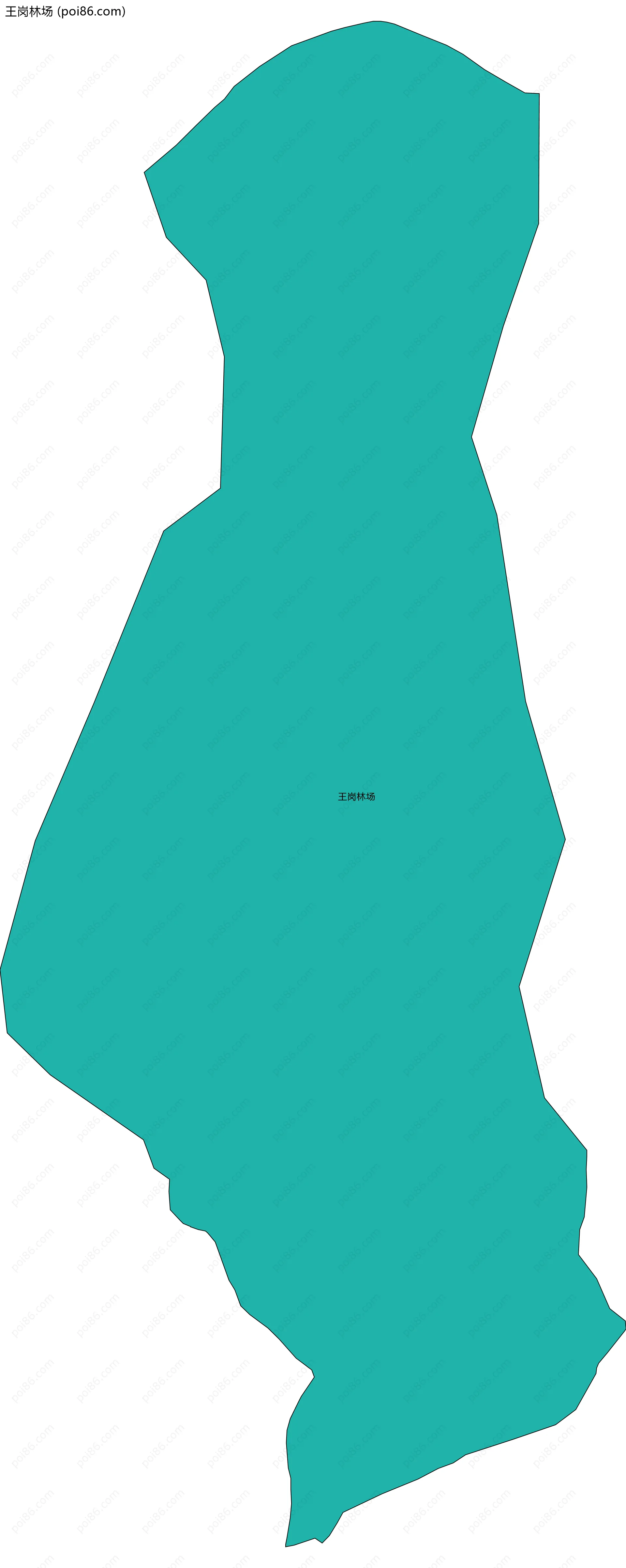 王岗林场边界地图