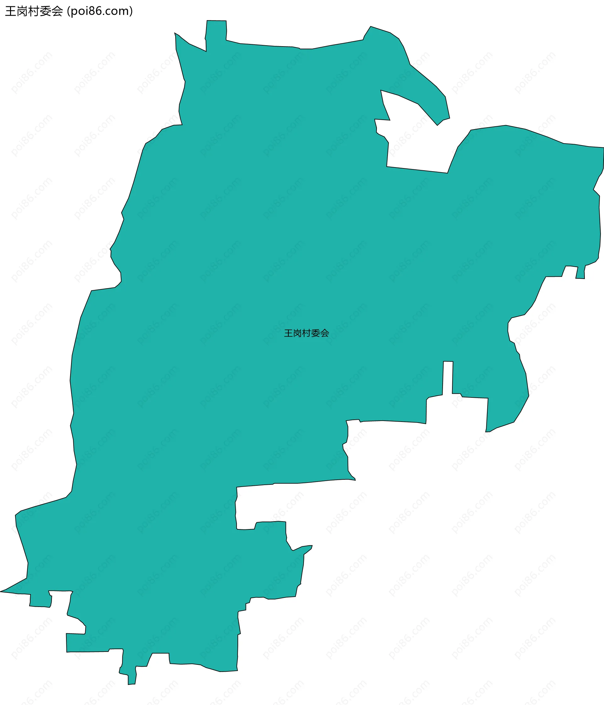 王岗村委会边界地图