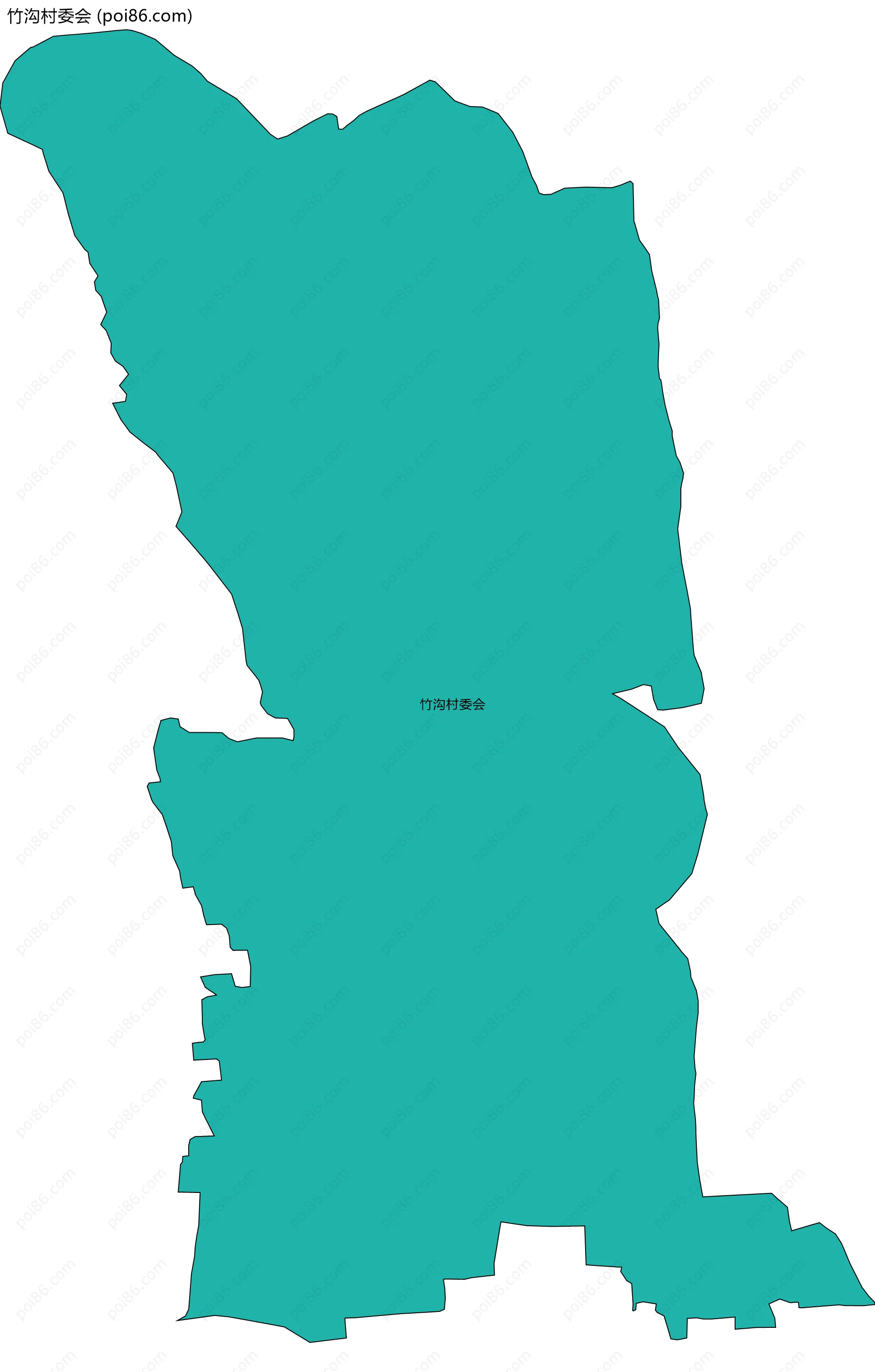 竹沟村委会边界地图