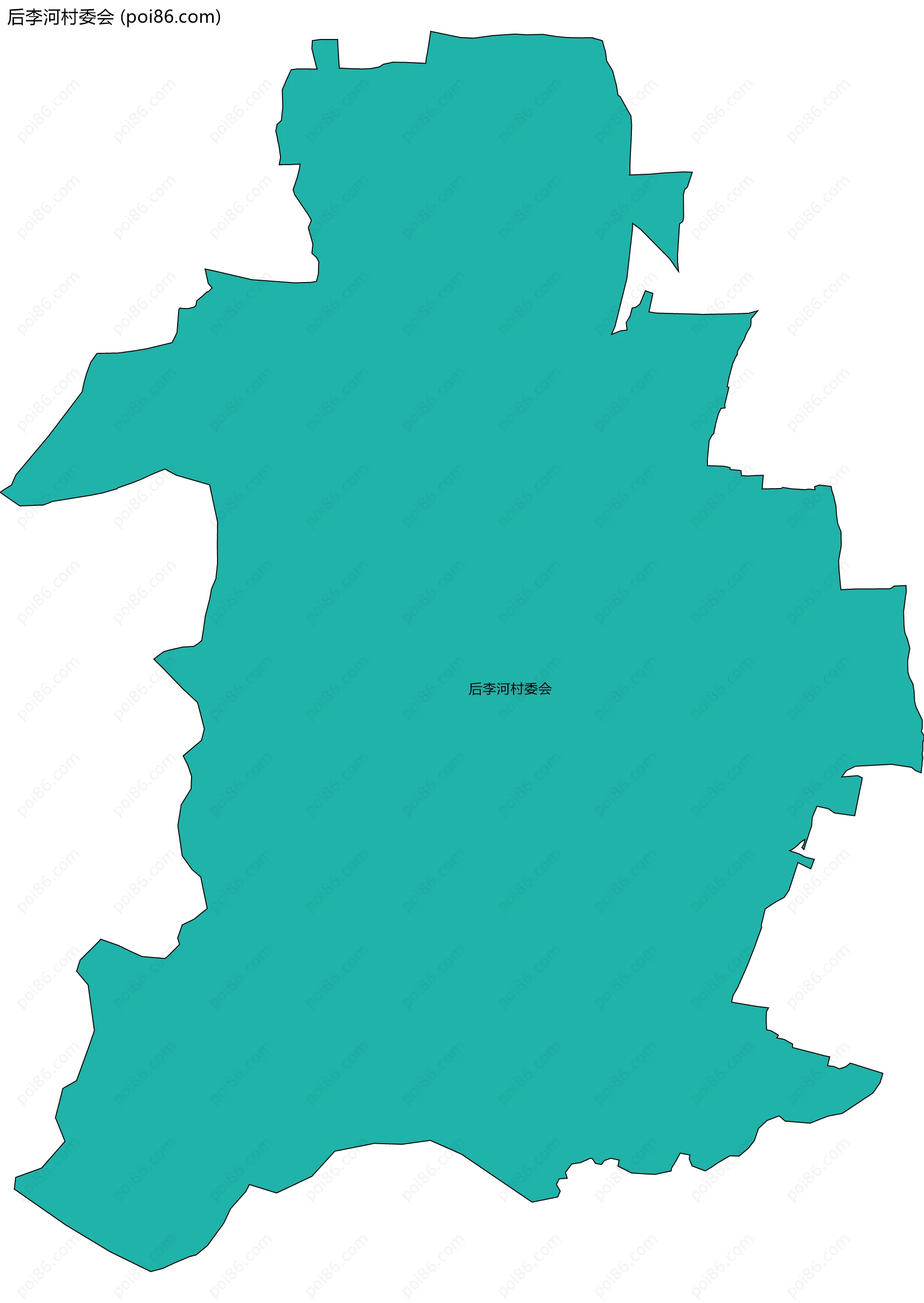 后李河村委会边界地图
