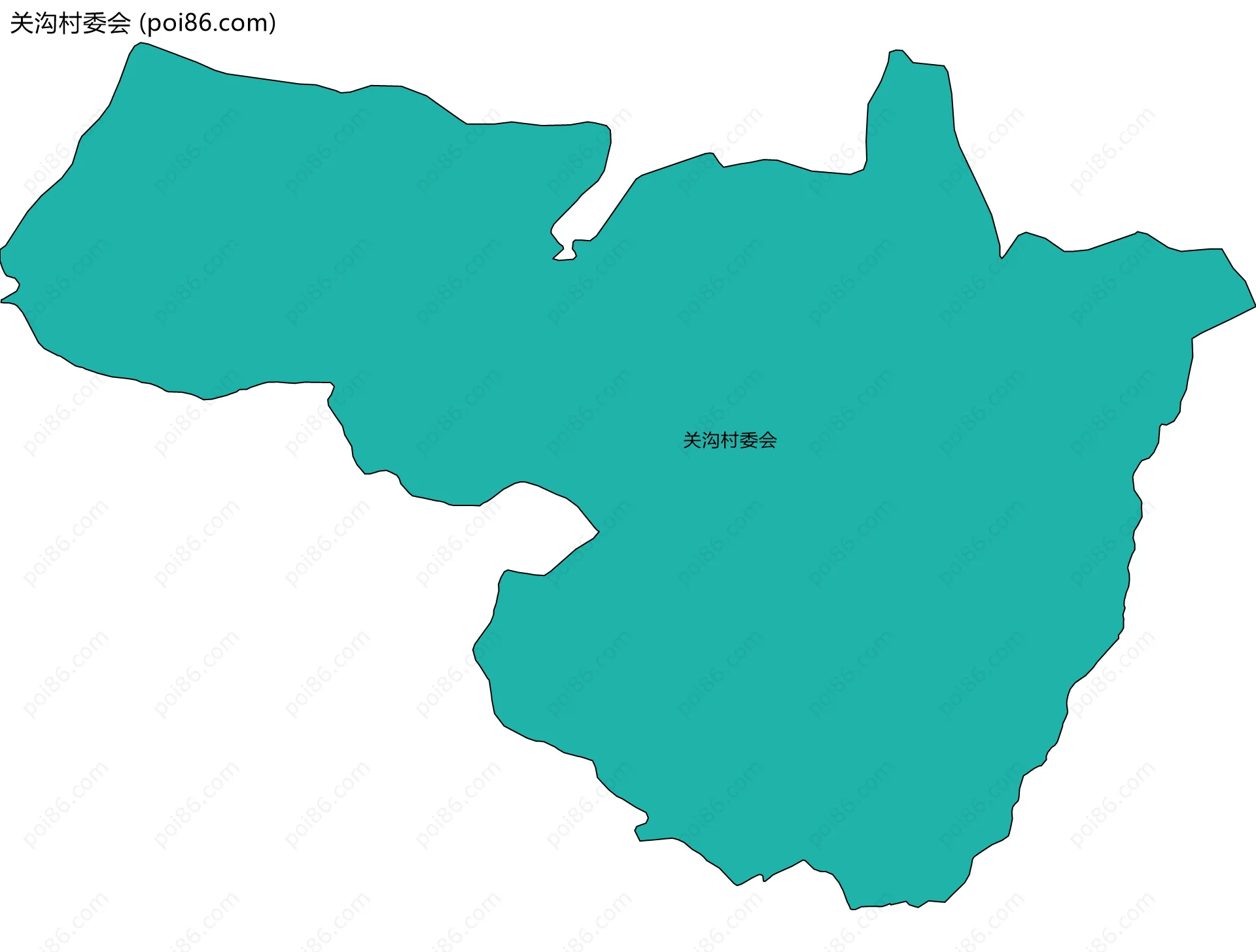 关沟村委会边界地图