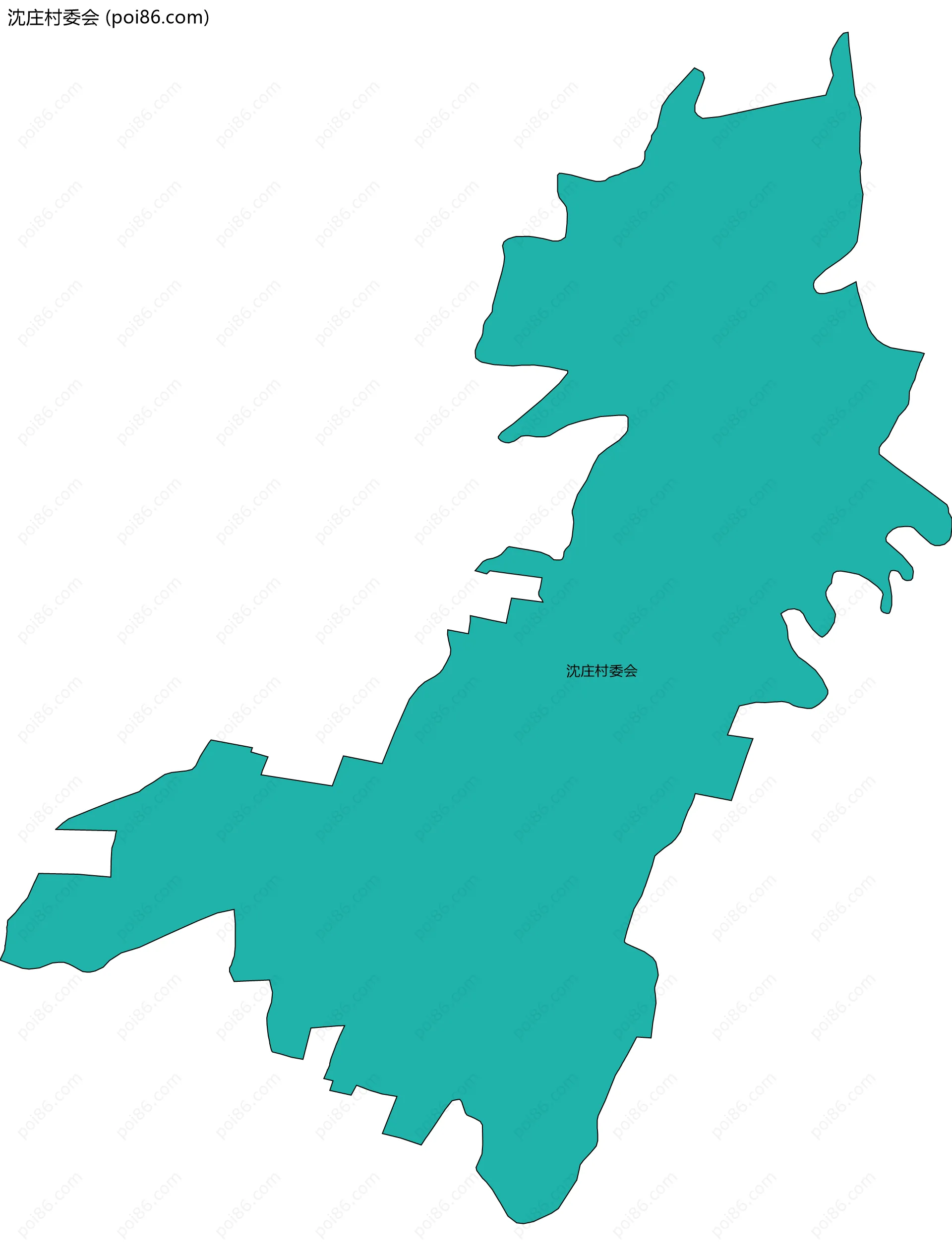 沈庄村委会边界地图