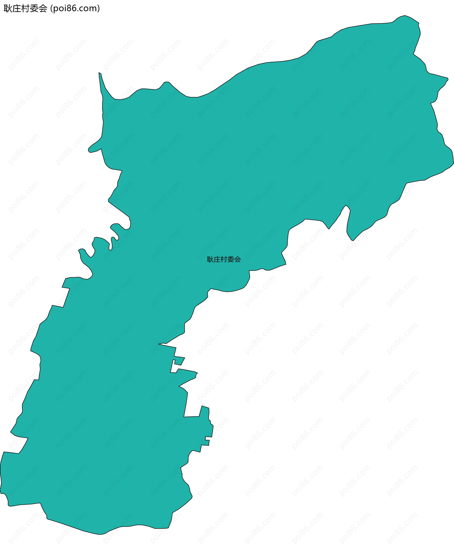 耿庄村委会边界地图