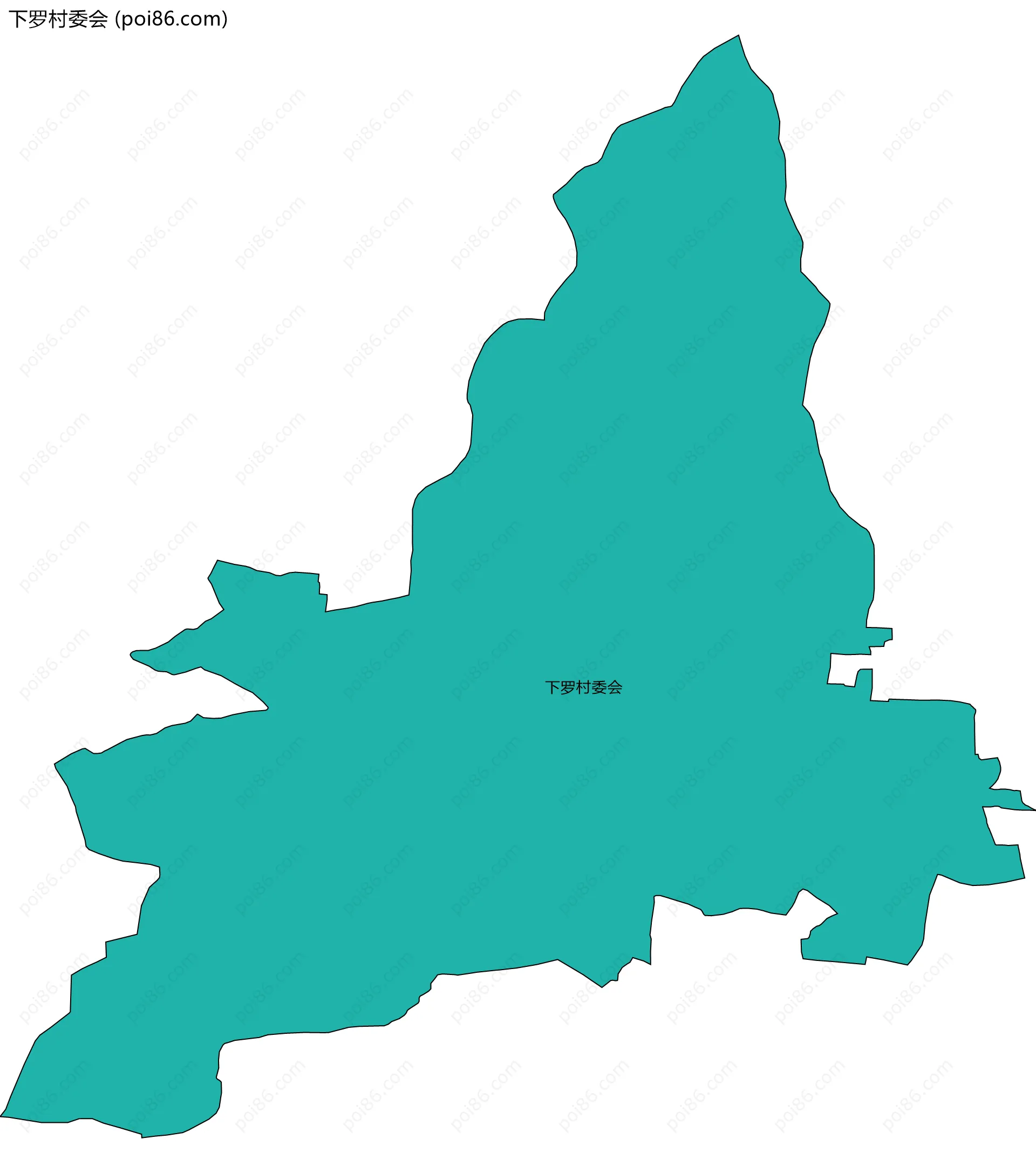 下罗村委会边界地图