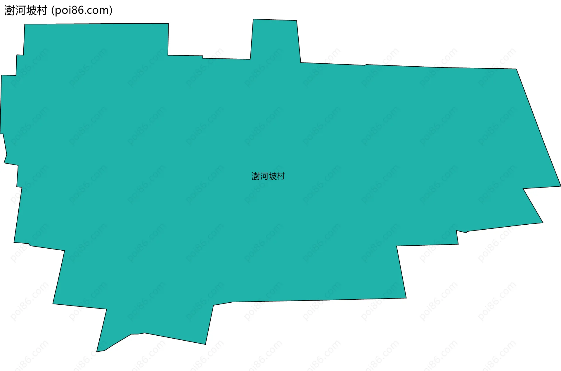 澍河坡村边界地图
