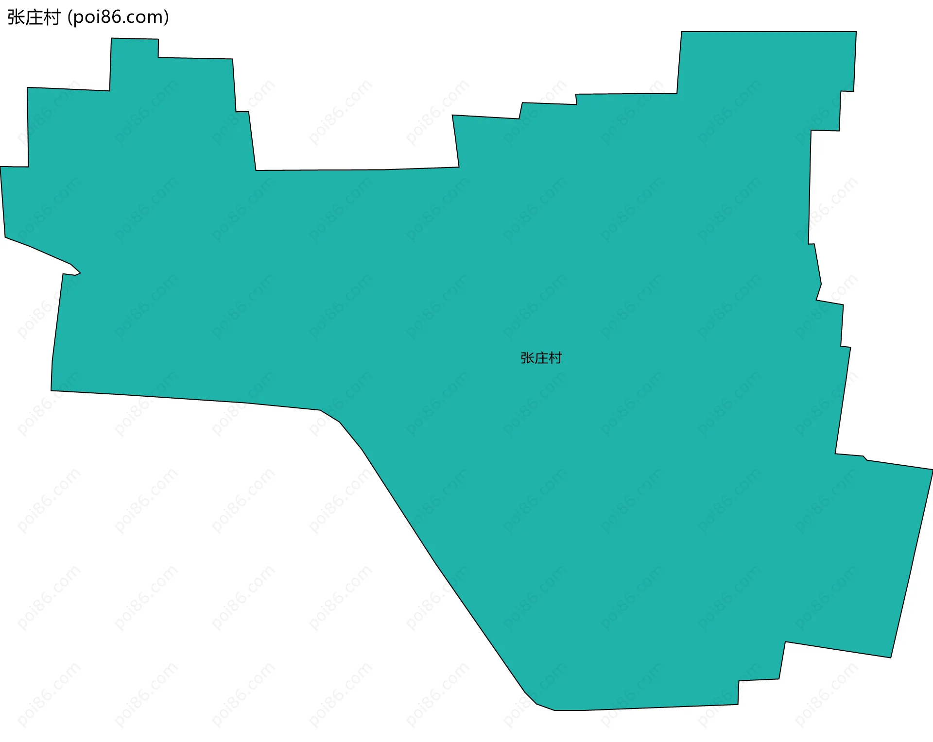 张庄村边界地图