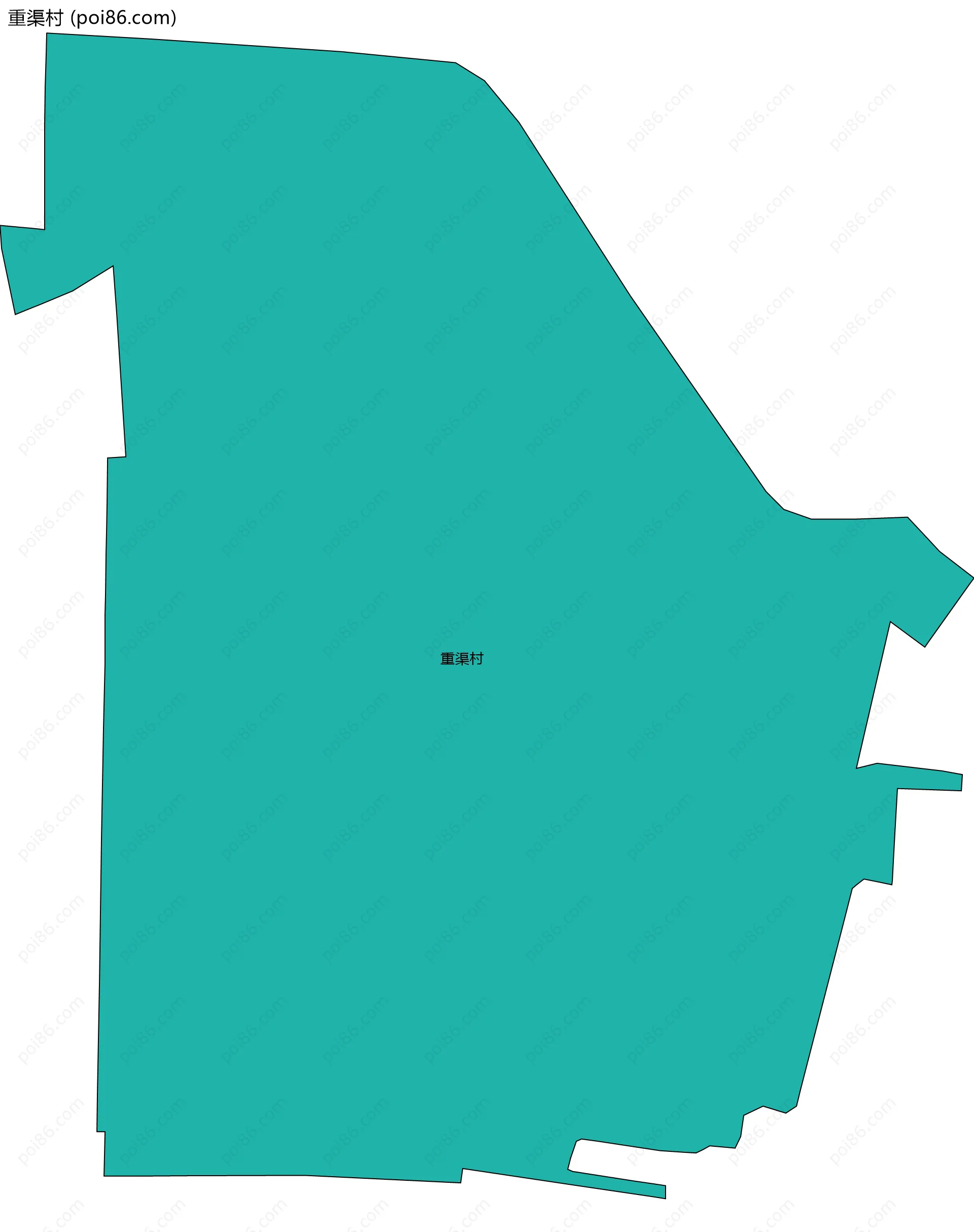 重渠村边界地图