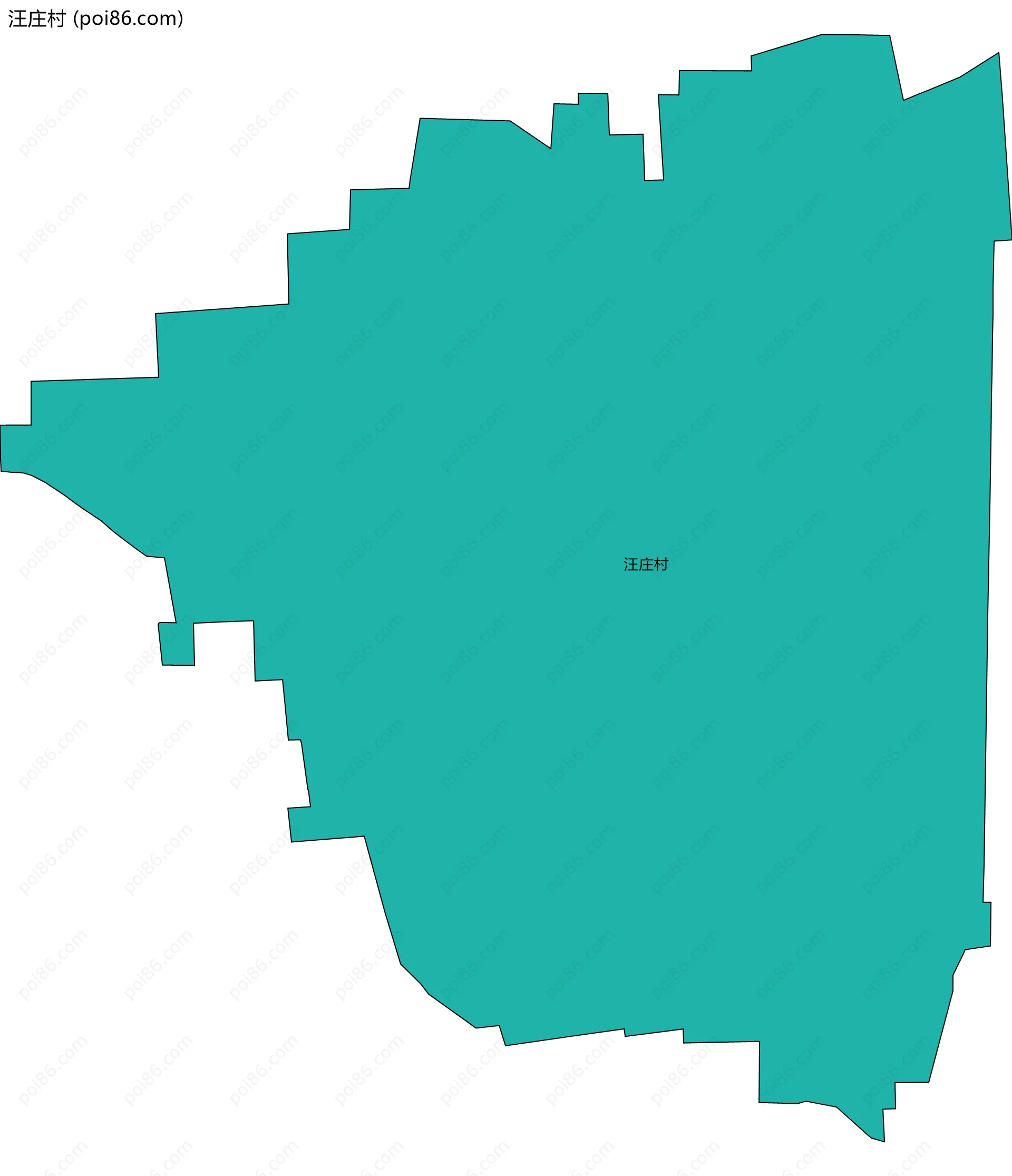 汪庄村边界地图