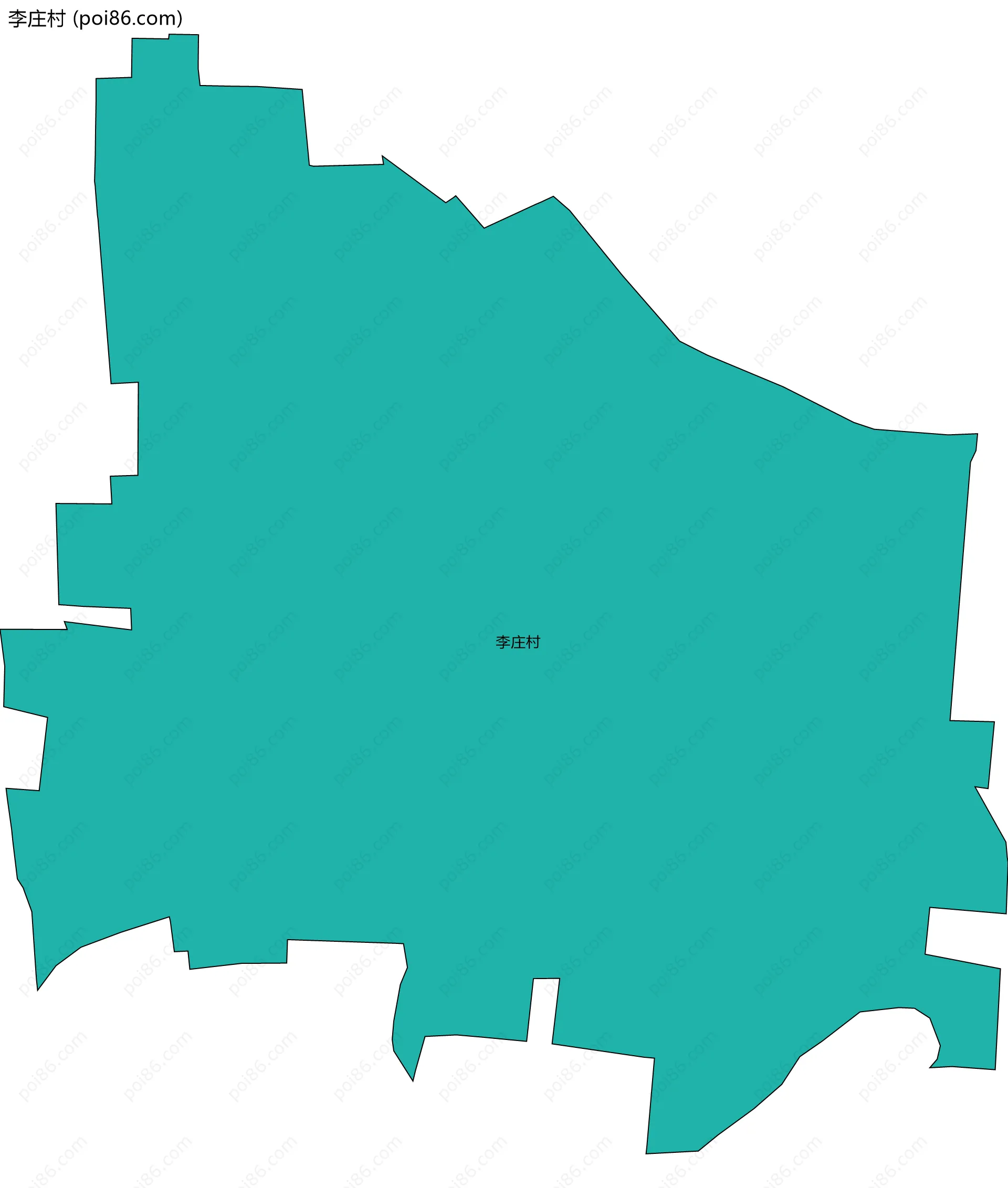 李庄村边界地图