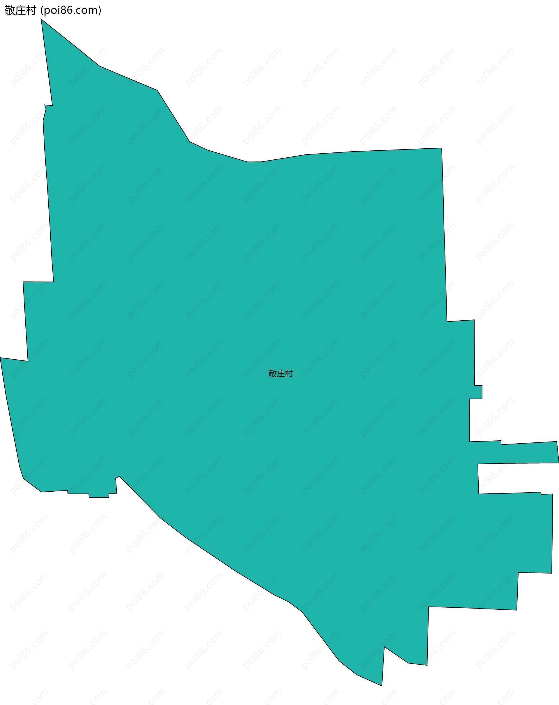 敬庄村边界地图