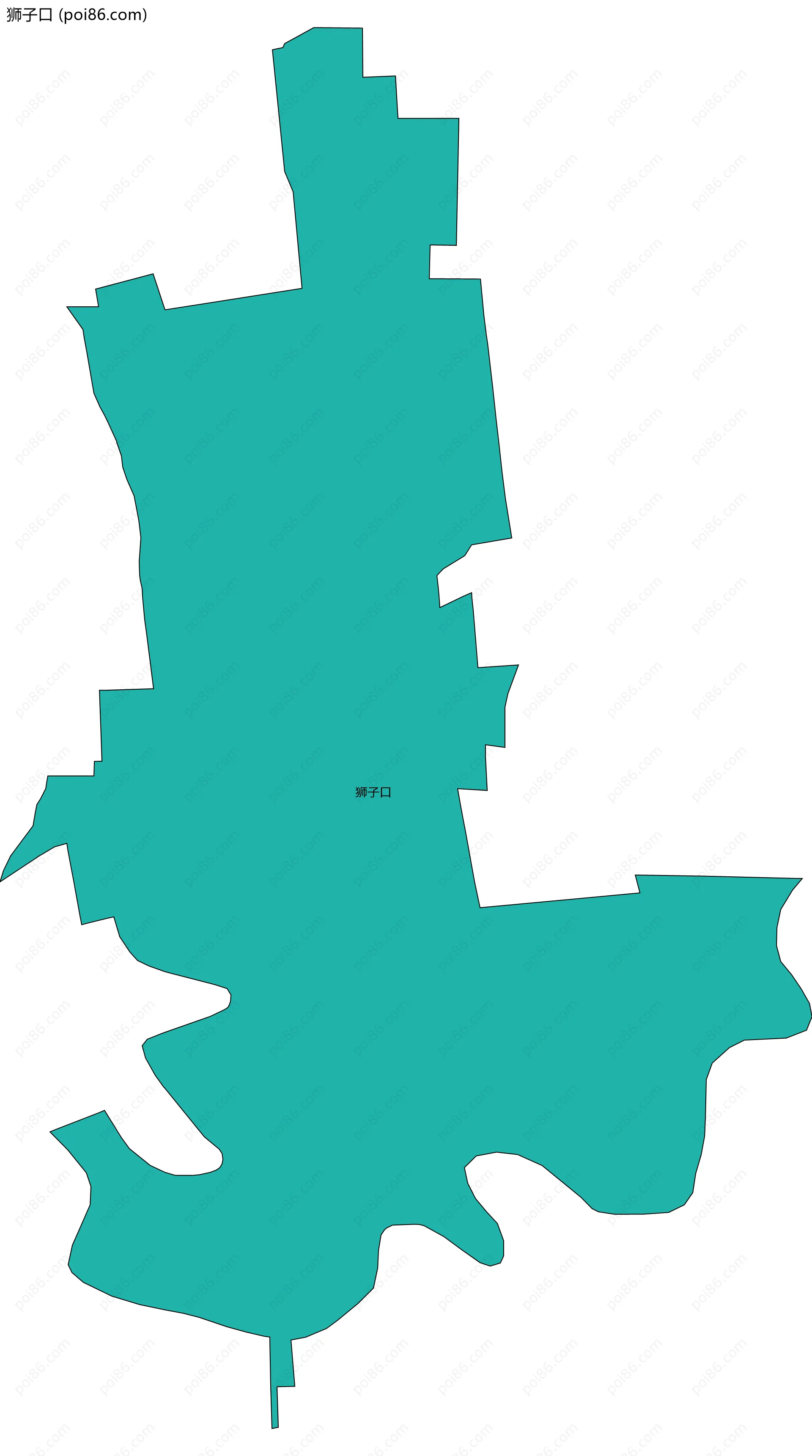 狮子口边界地图