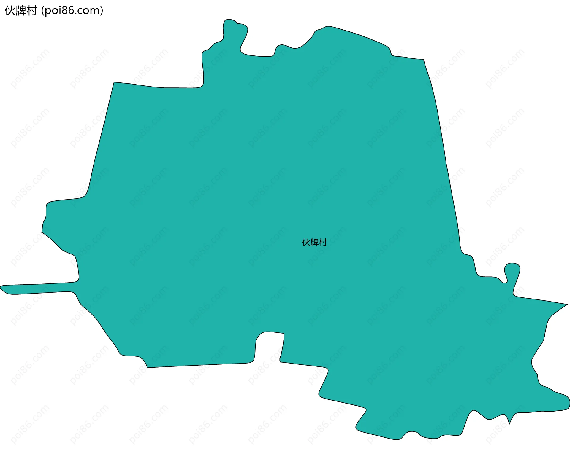 伙牌村边界地图