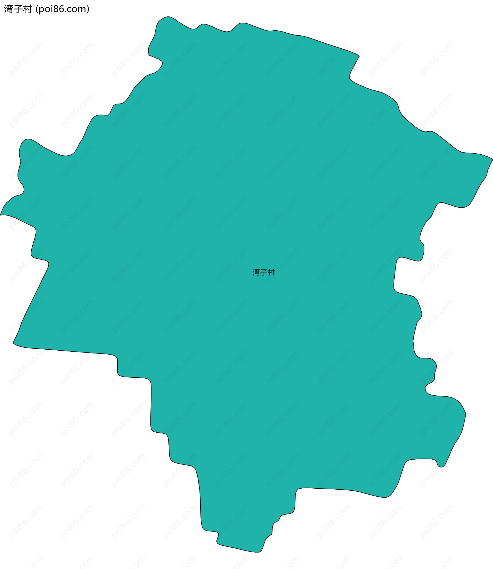 湾子村边界地图