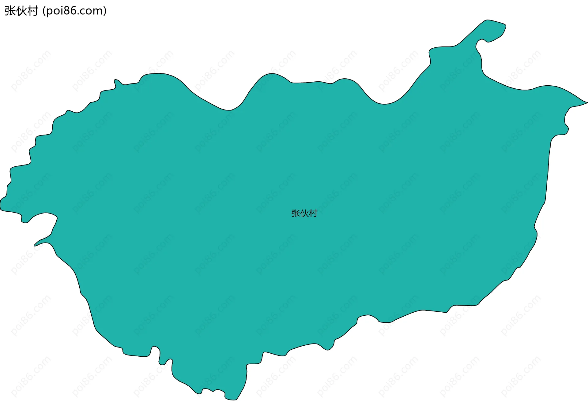 张伙村边界地图