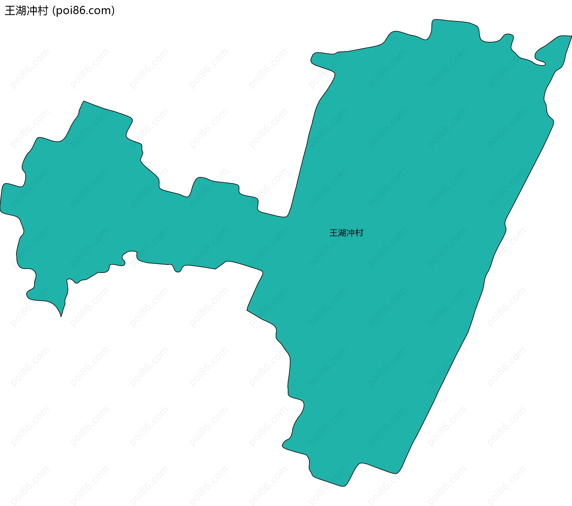 王湖冲村边界地图
