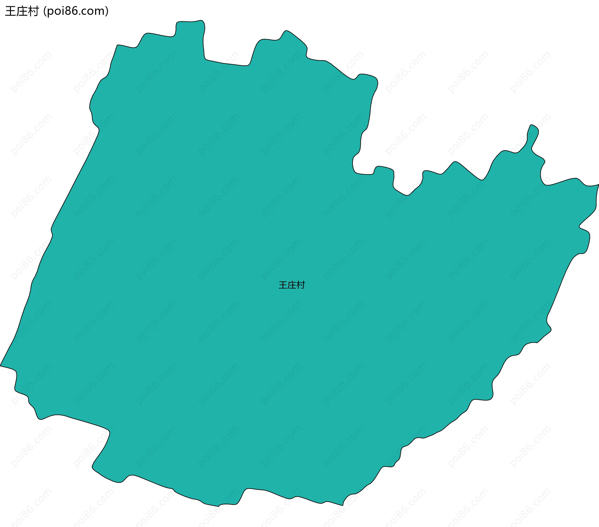 王庄村边界地图