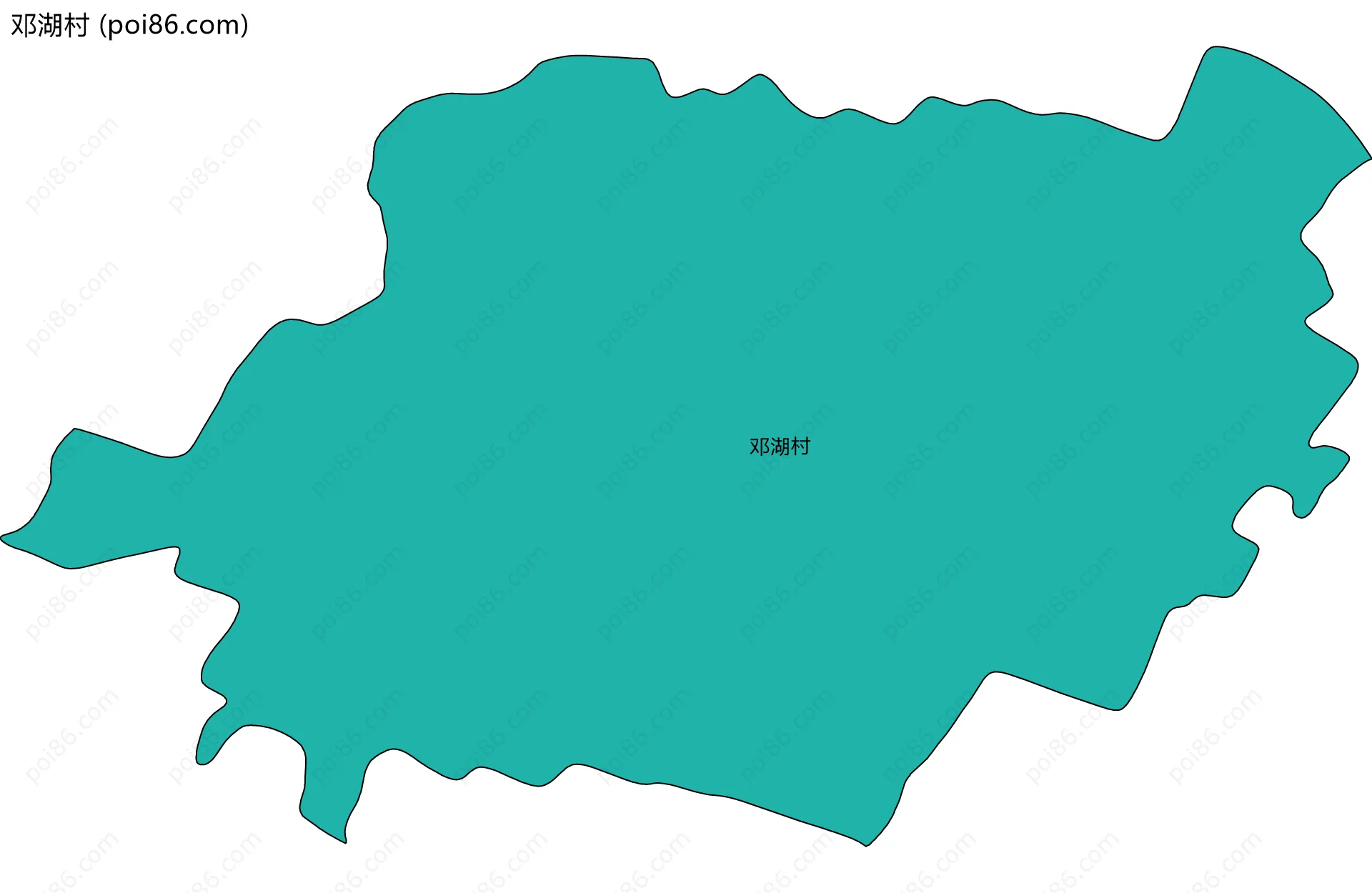 邓湖村边界地图