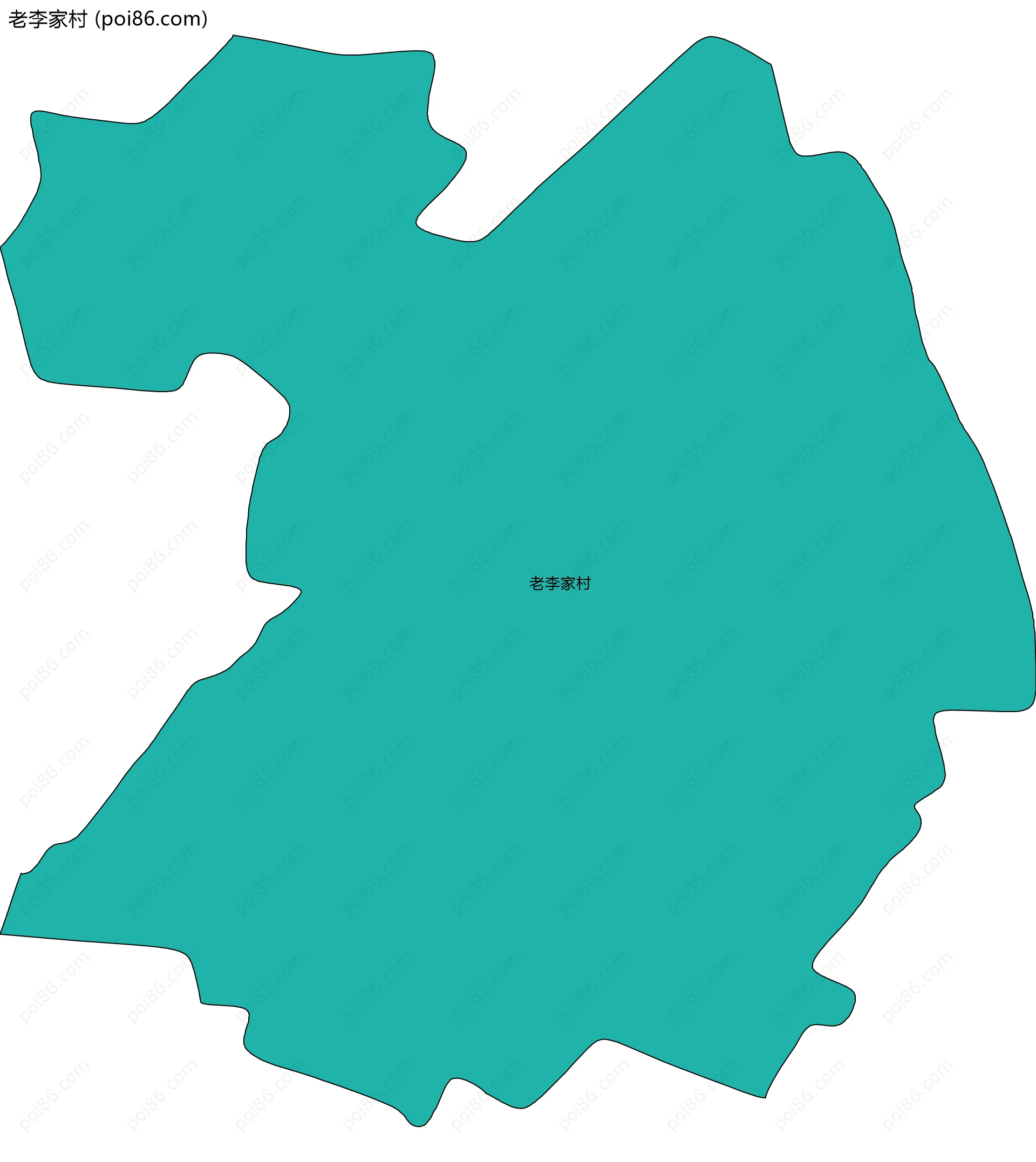 老李家村边界地图
