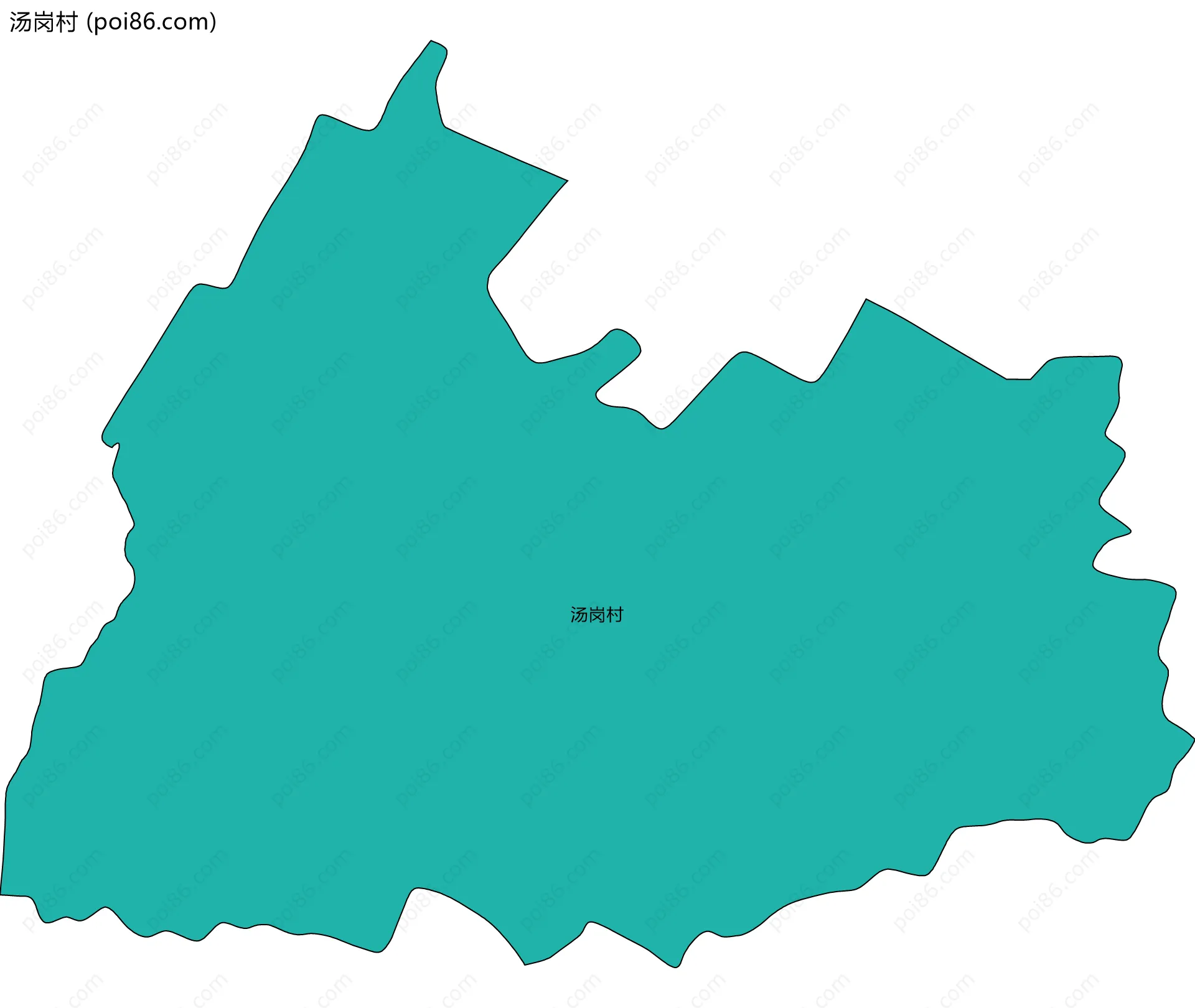 汤岗村边界地图