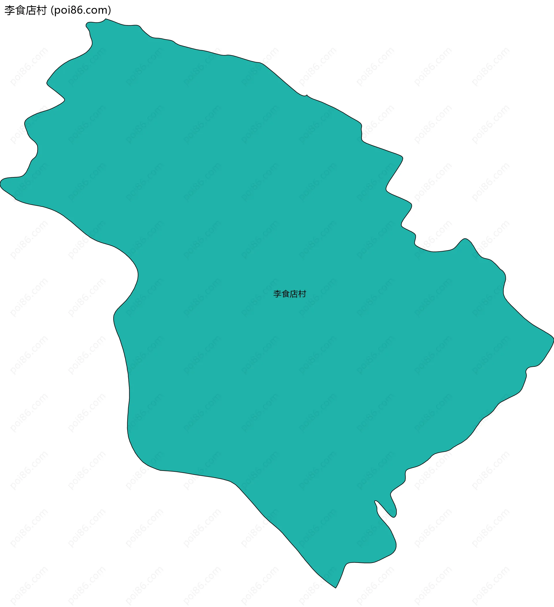 李食店村边界地图