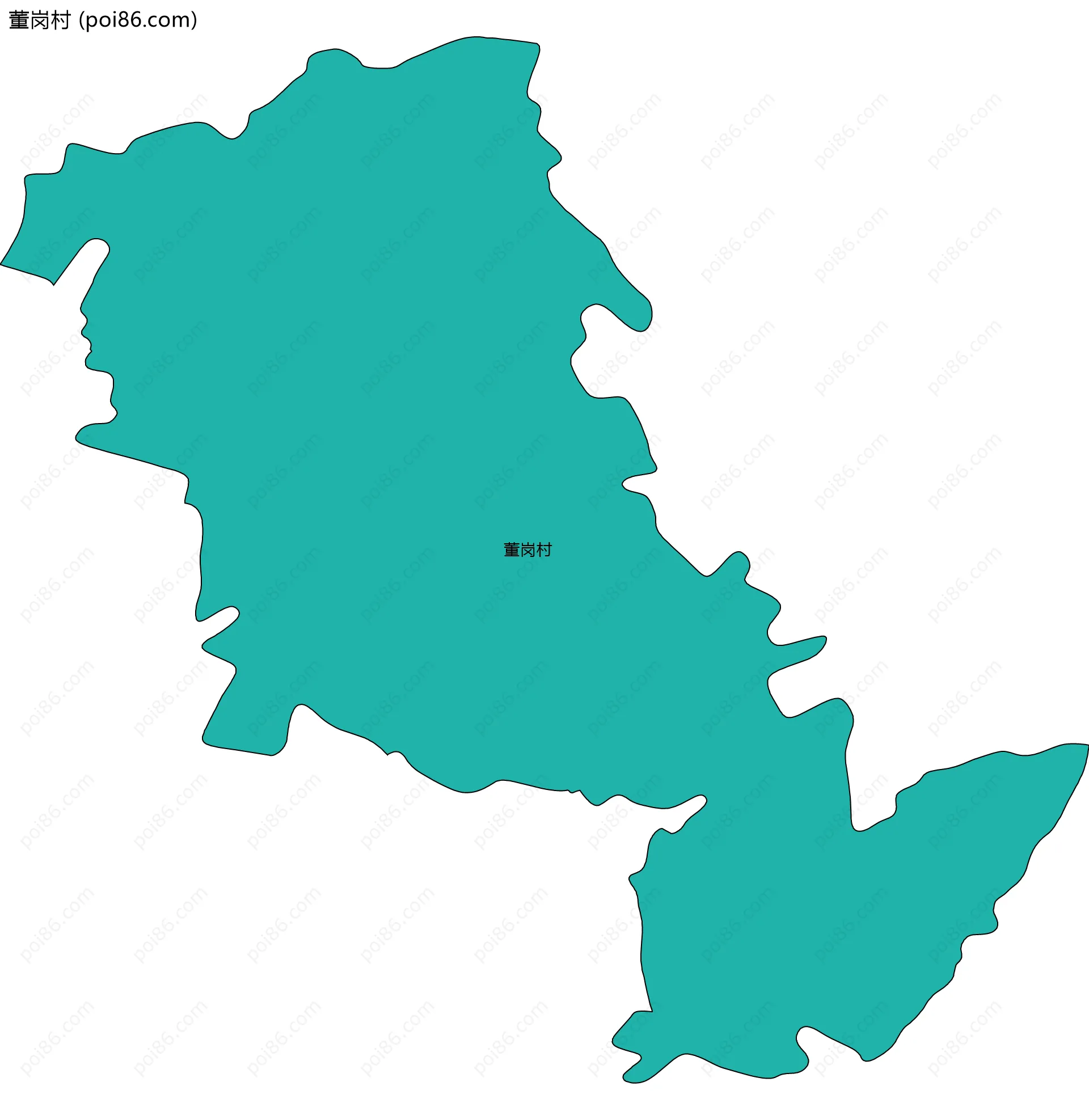 董岗村边界地图