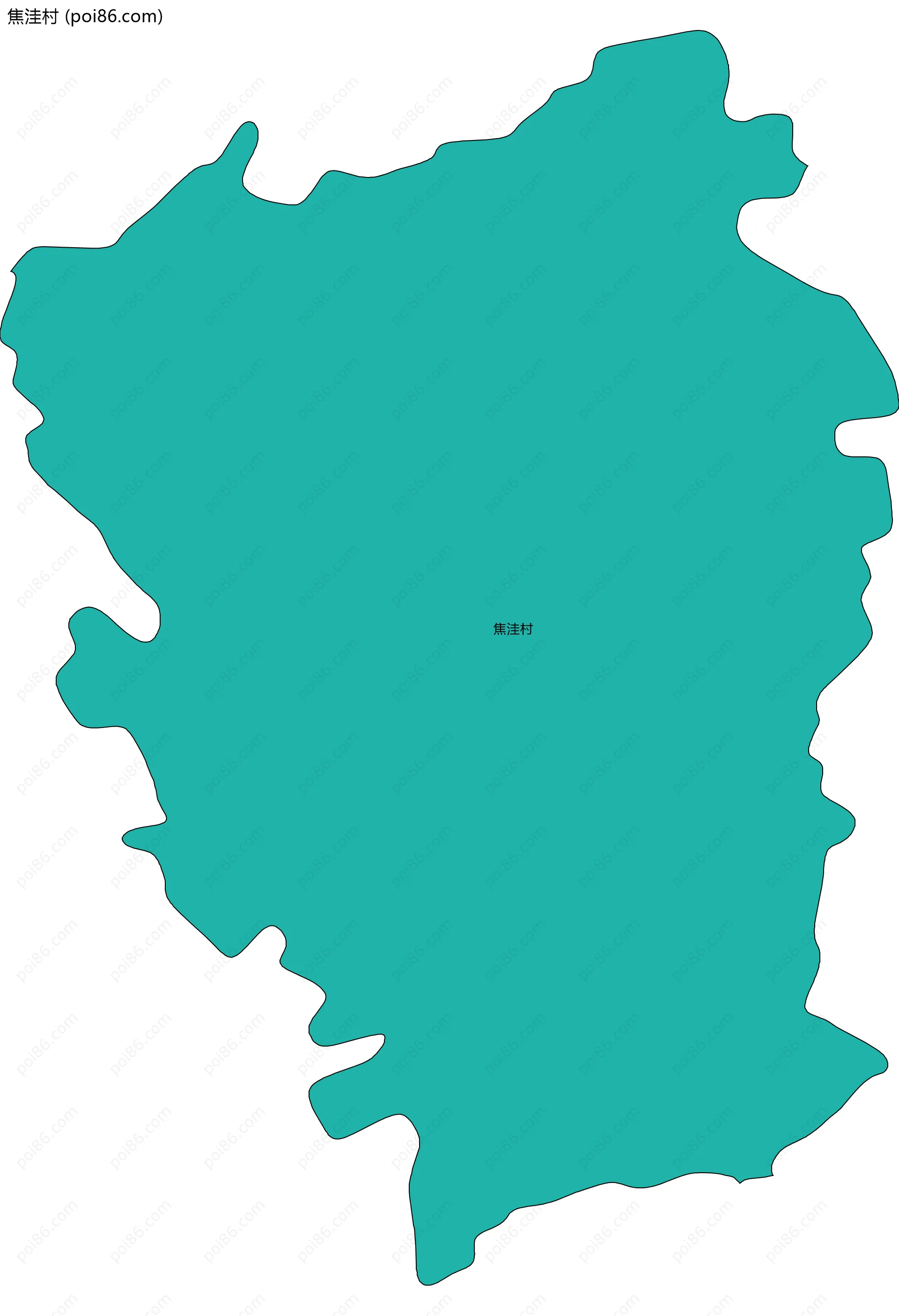 焦洼村边界地图