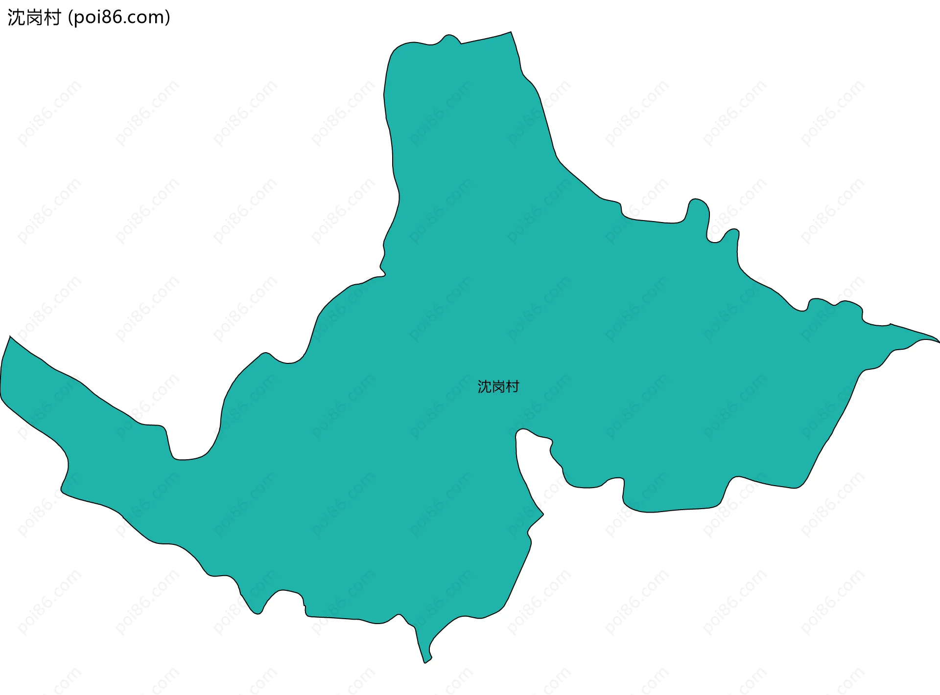 沈岗村边界地图