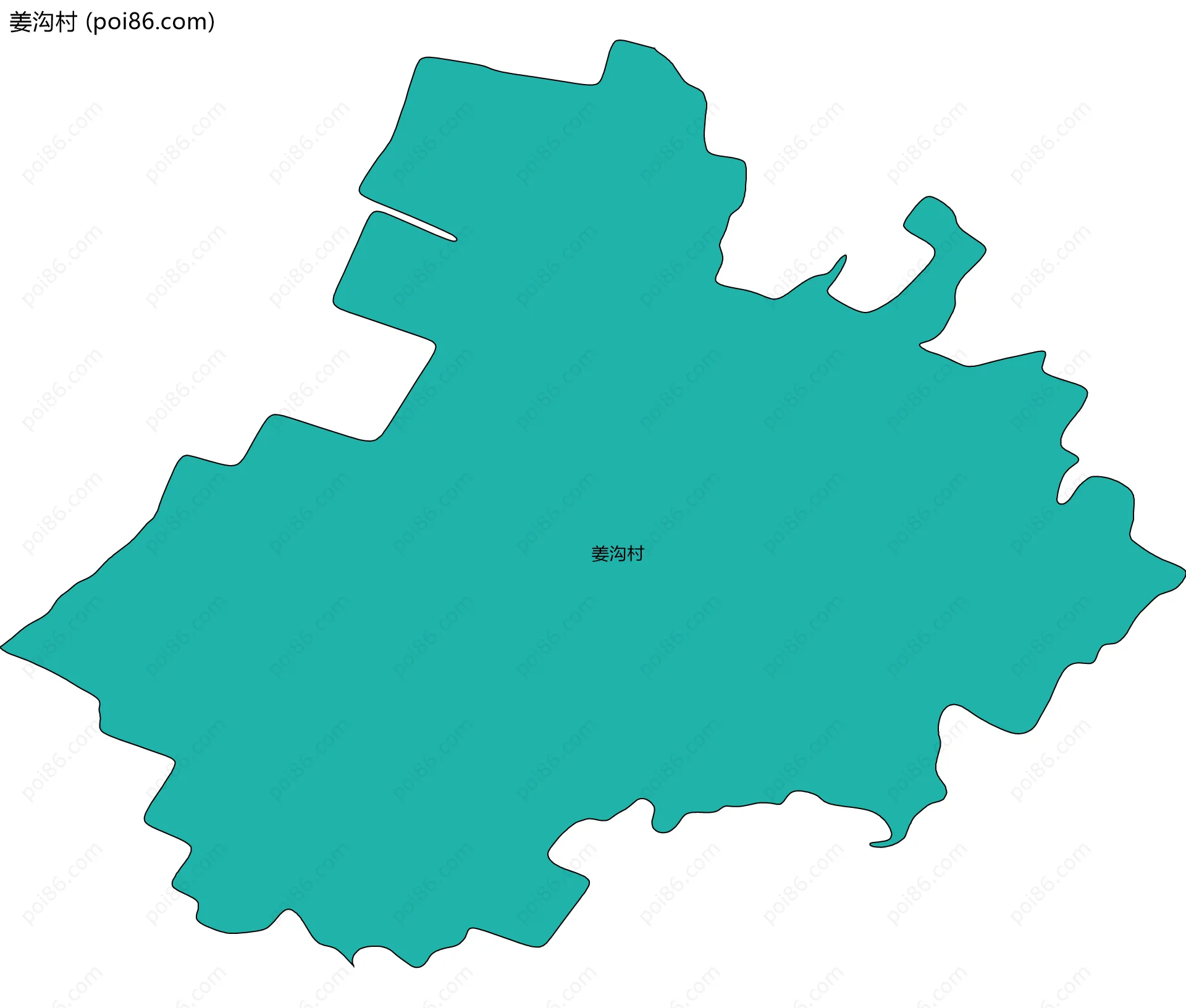 姜沟村边界地图