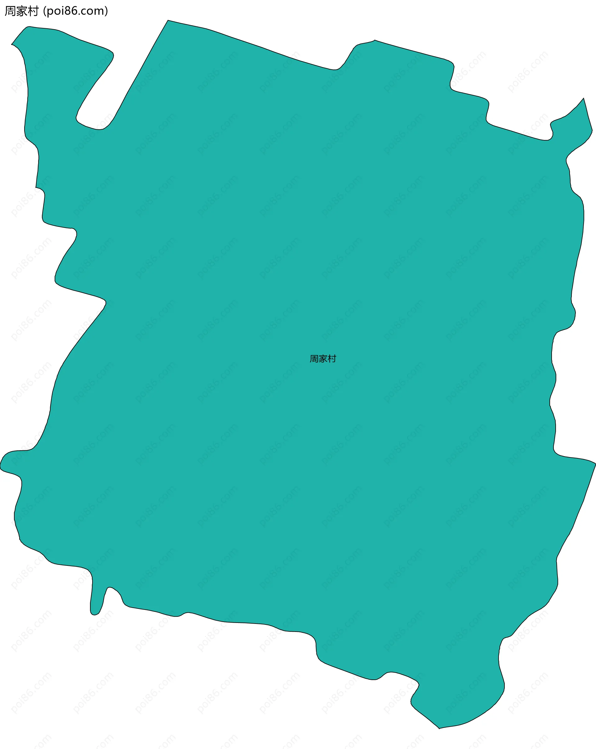 周家村边界地图