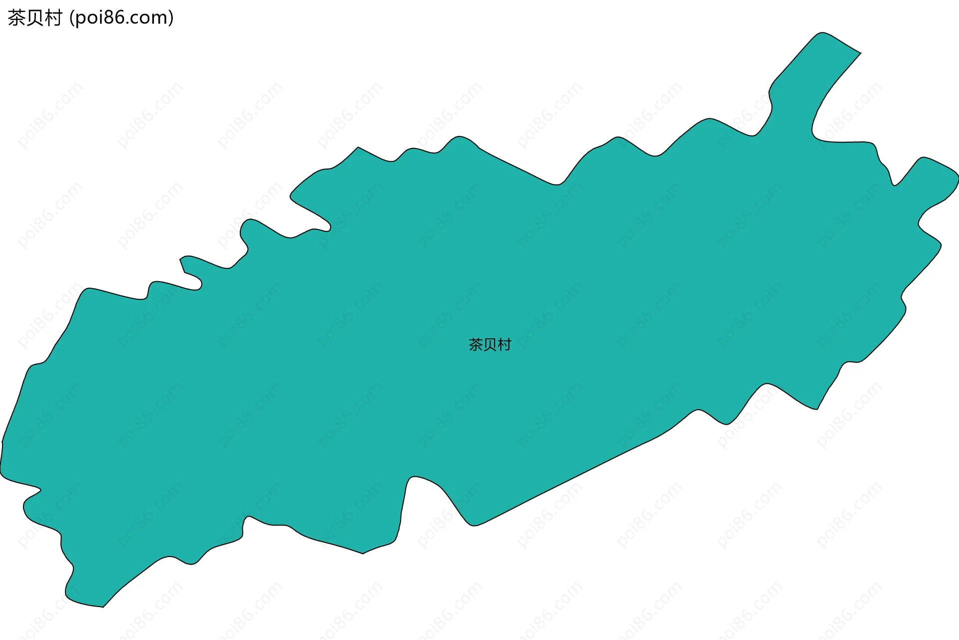 茶贝村边界地图