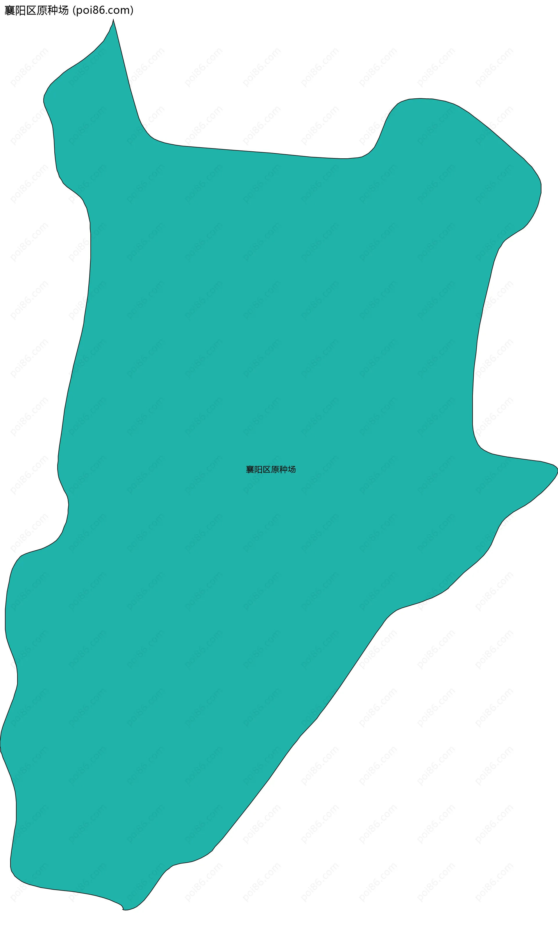 襄阳区原种场边界地图