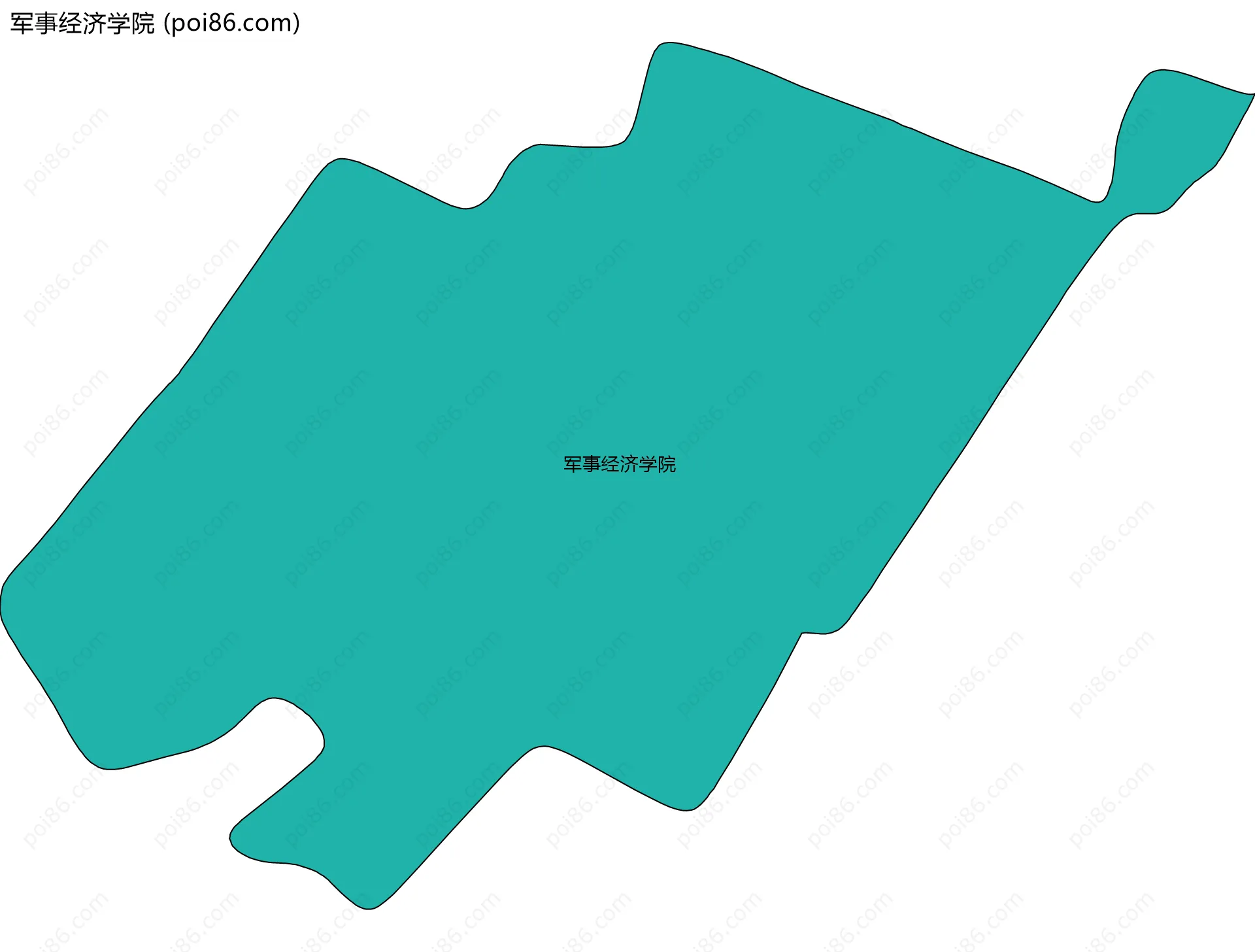 军事经济学院边界地图