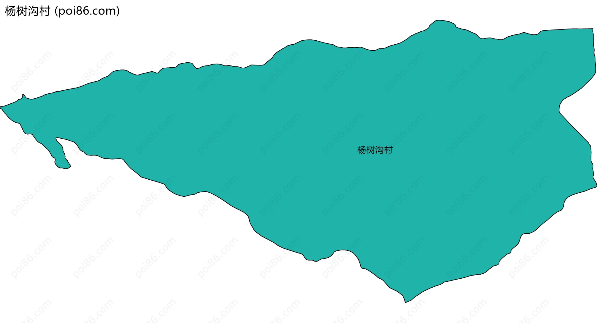 杨树沟村边界地图