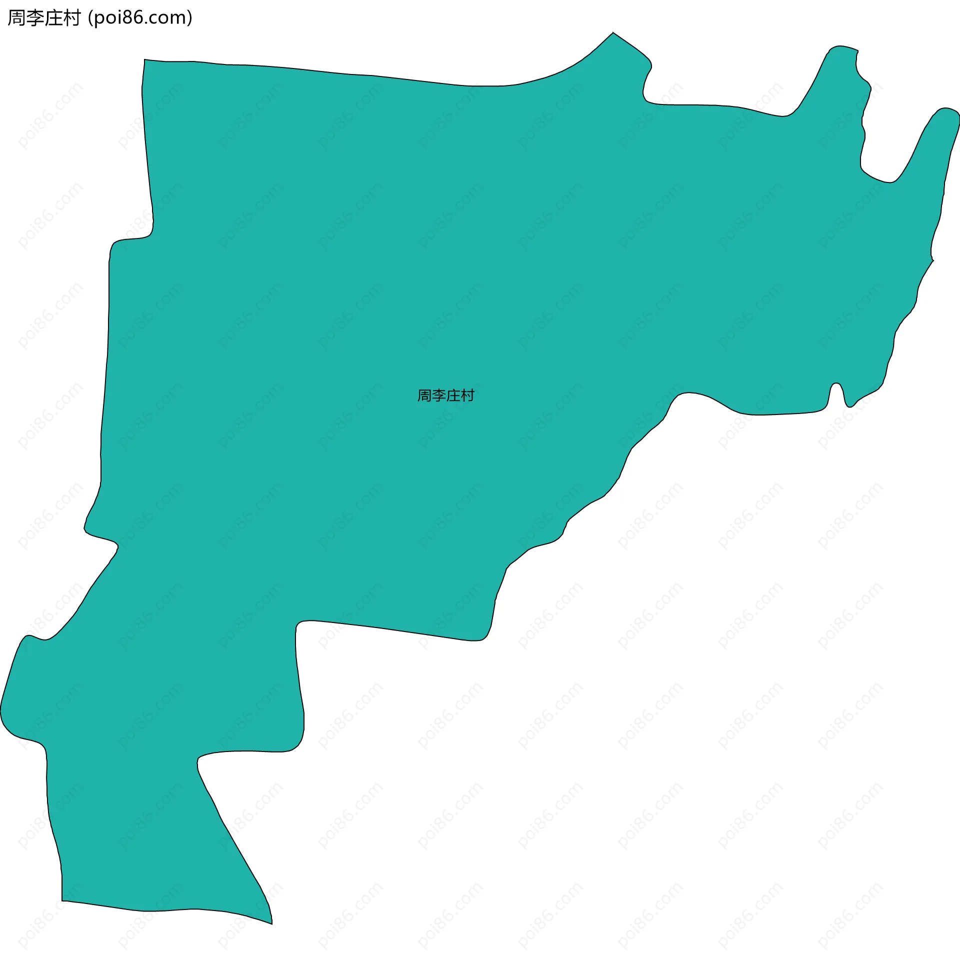 周李庄村边界地图