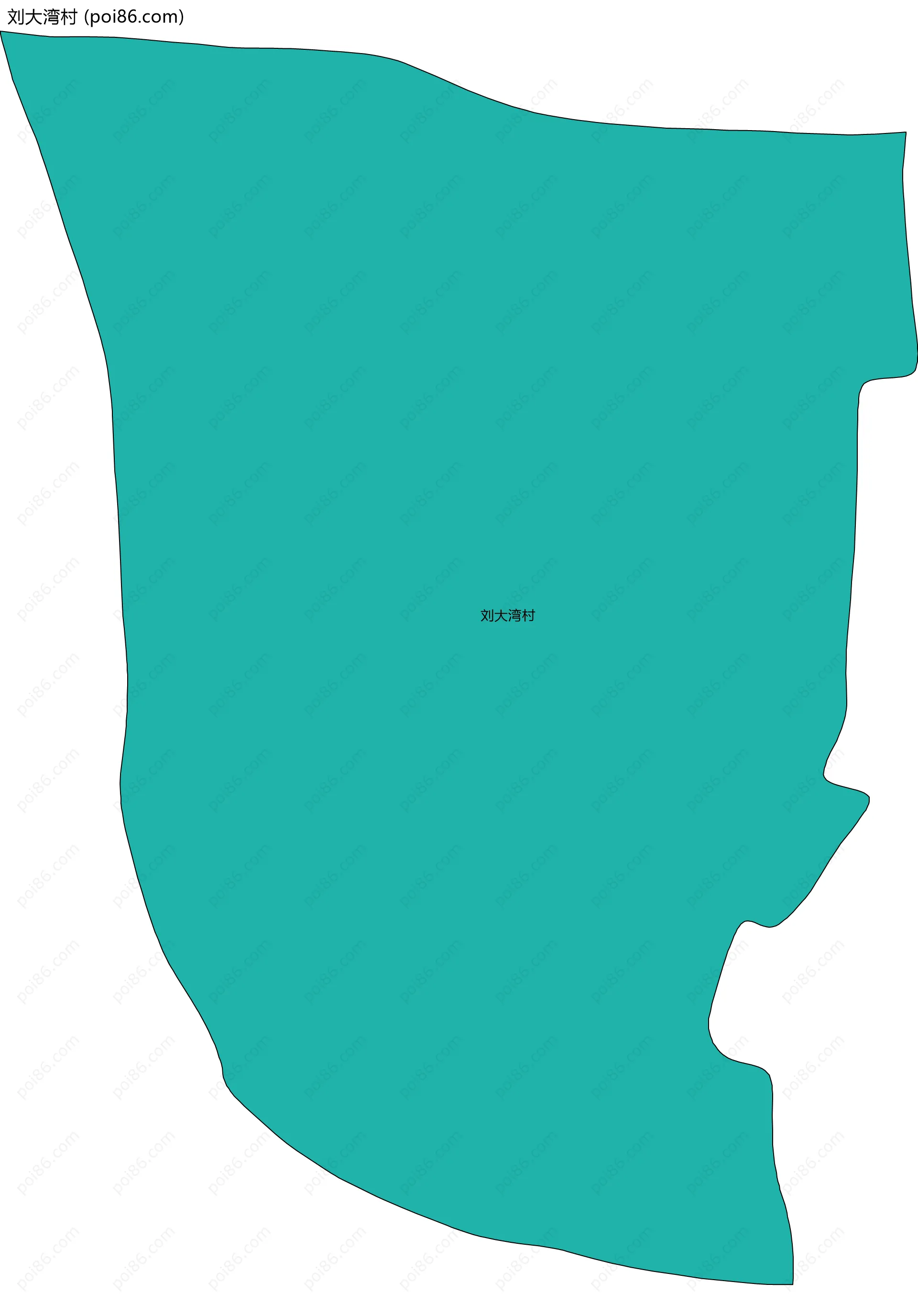 刘大湾村边界地图