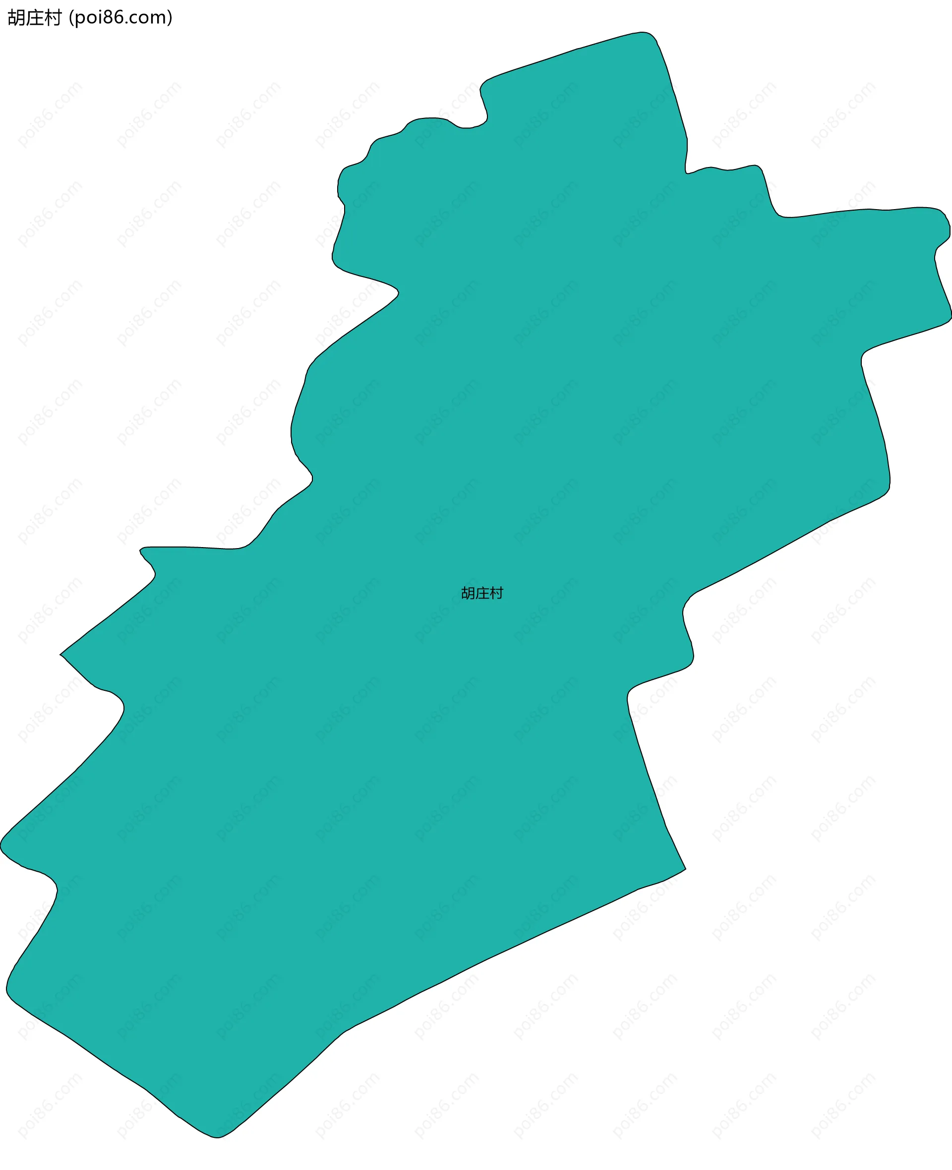 胡庄村边界地图