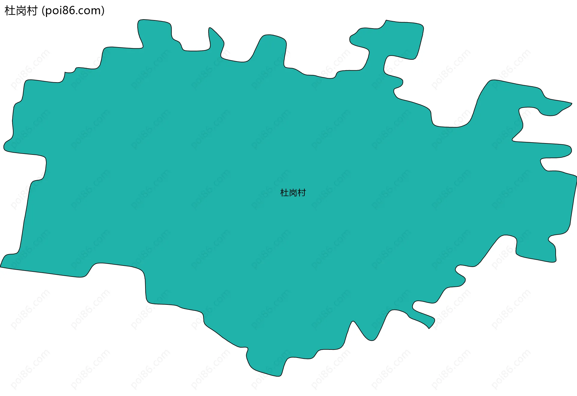 杜岗村边界地图