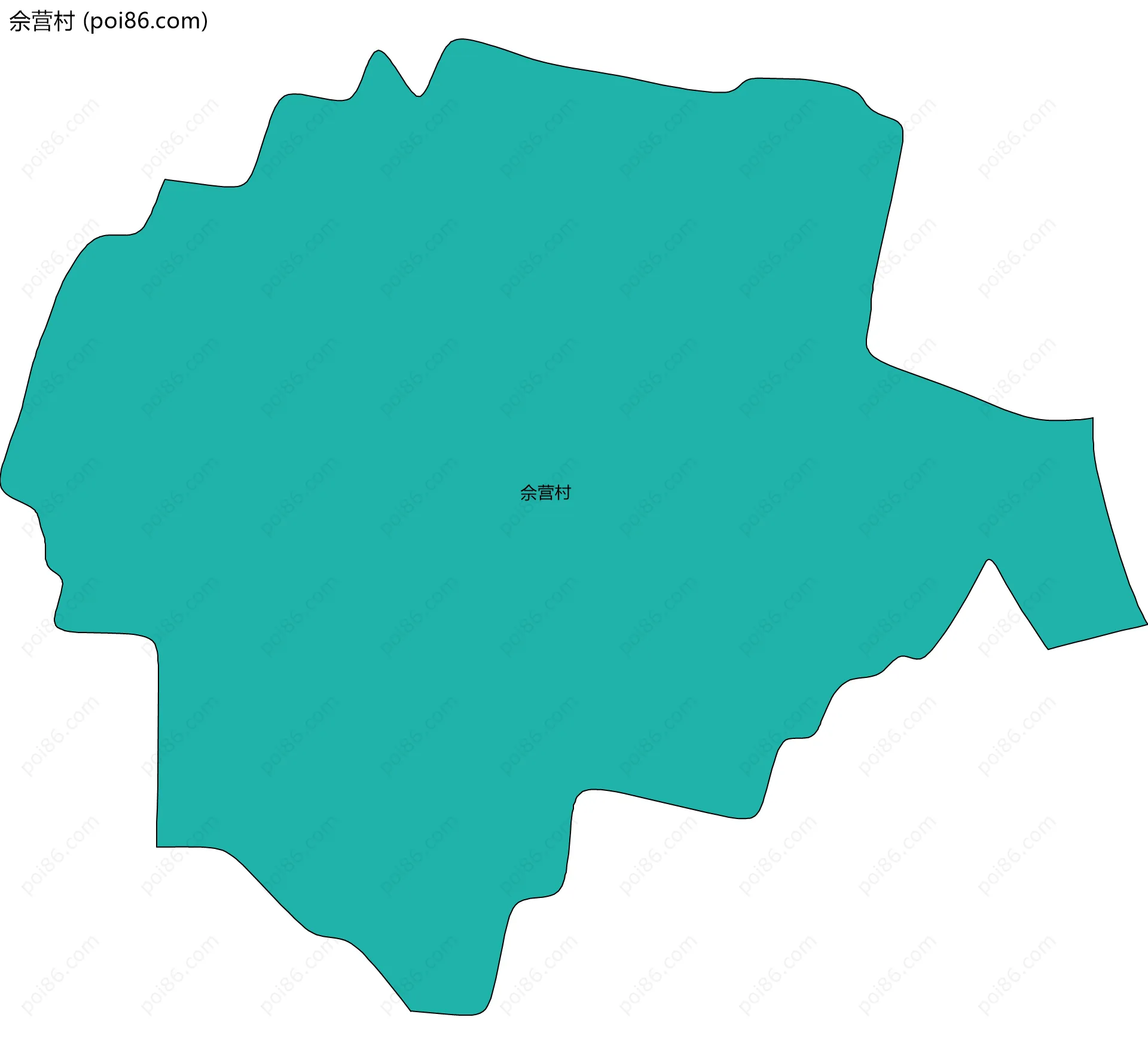 佘营村边界地图