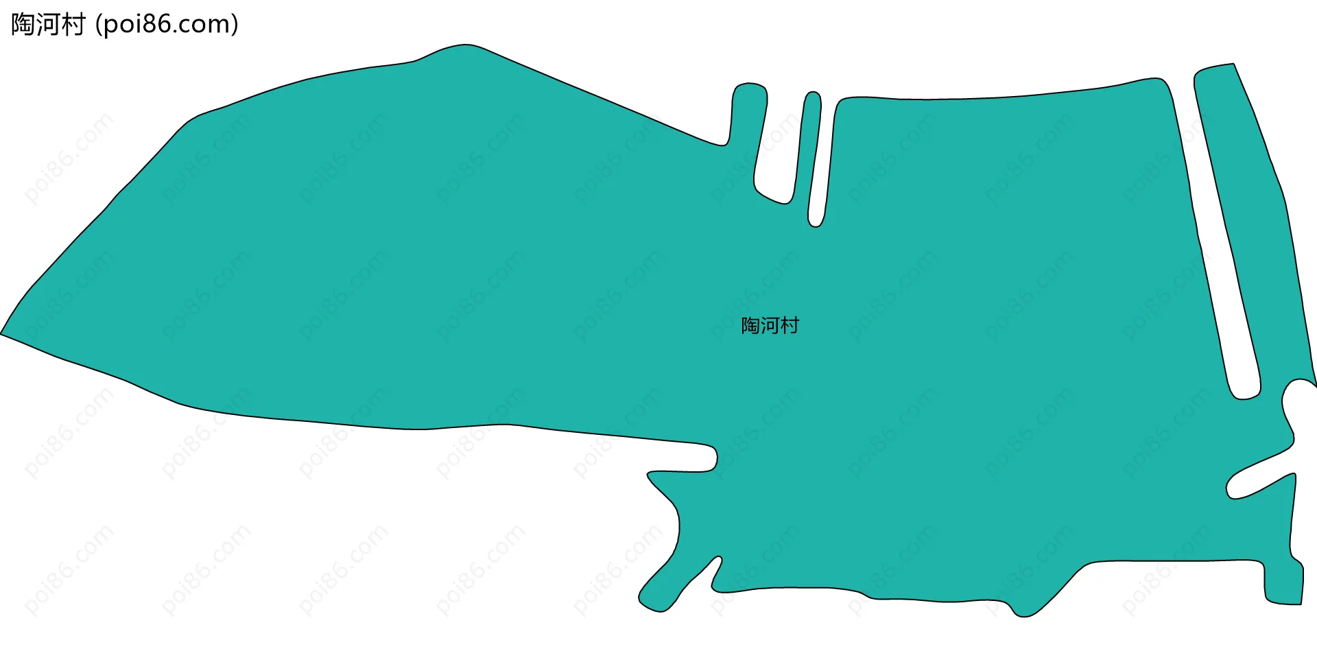 陶河村边界地图