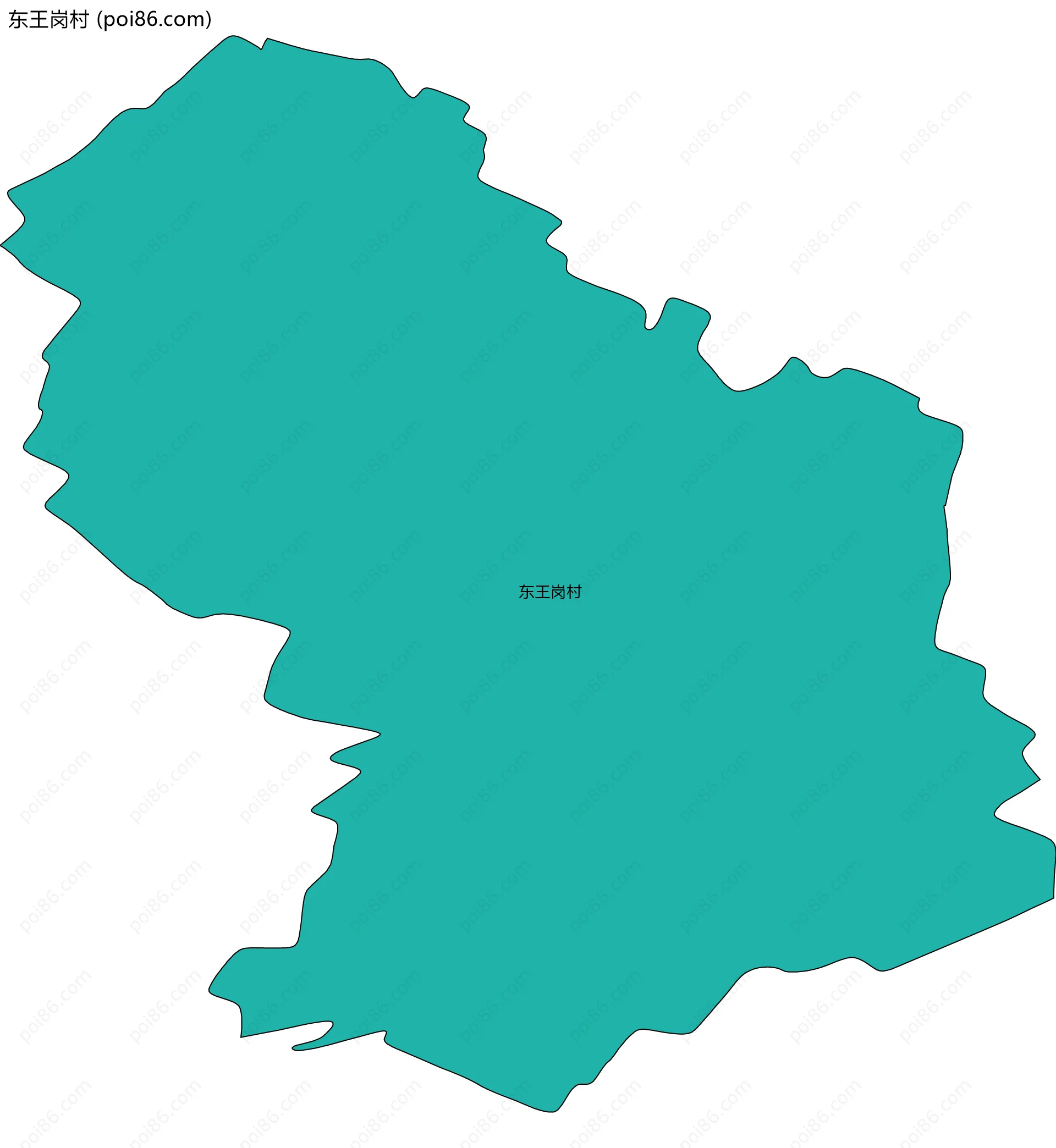 东王岗村边界地图