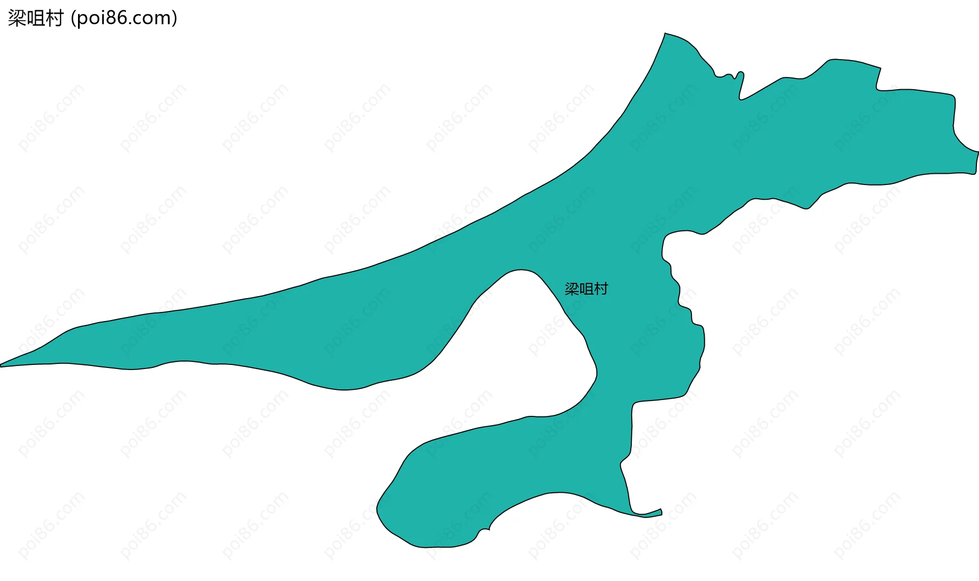 梁咀村边界地图